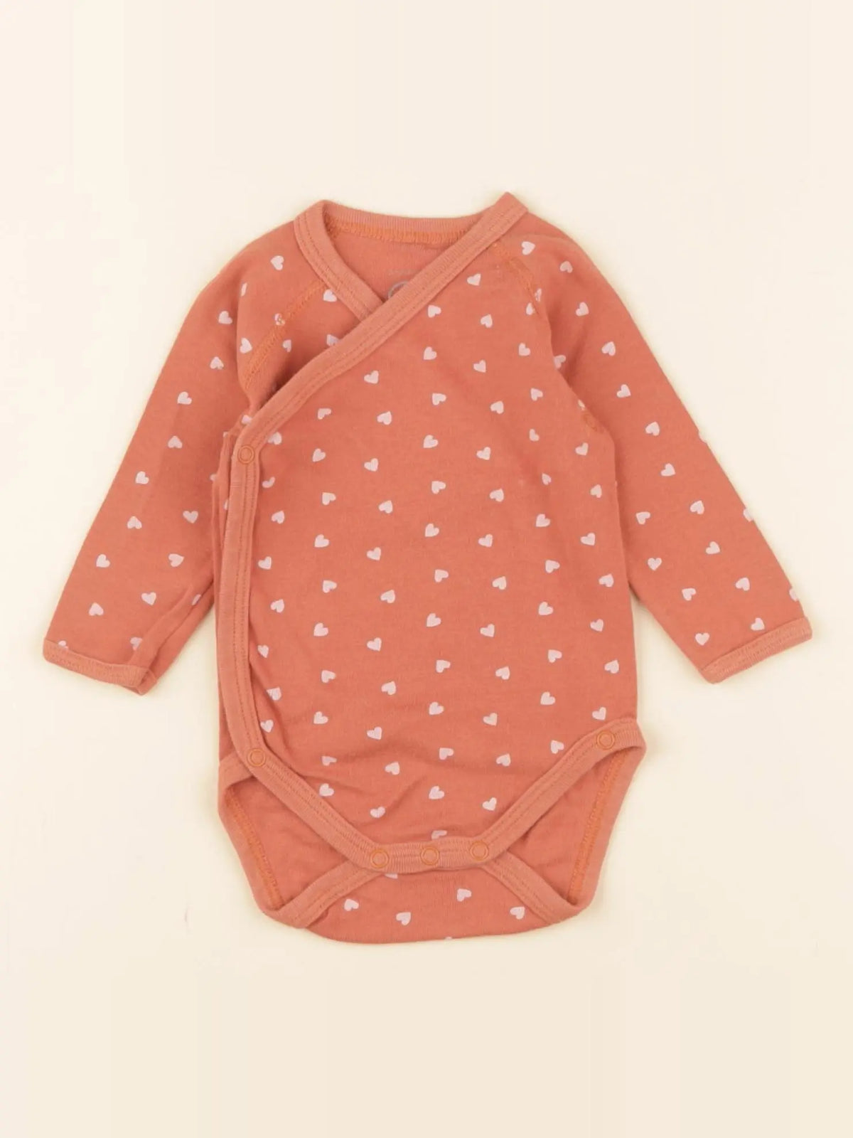 Petit Bateau - body orange - 3 mois