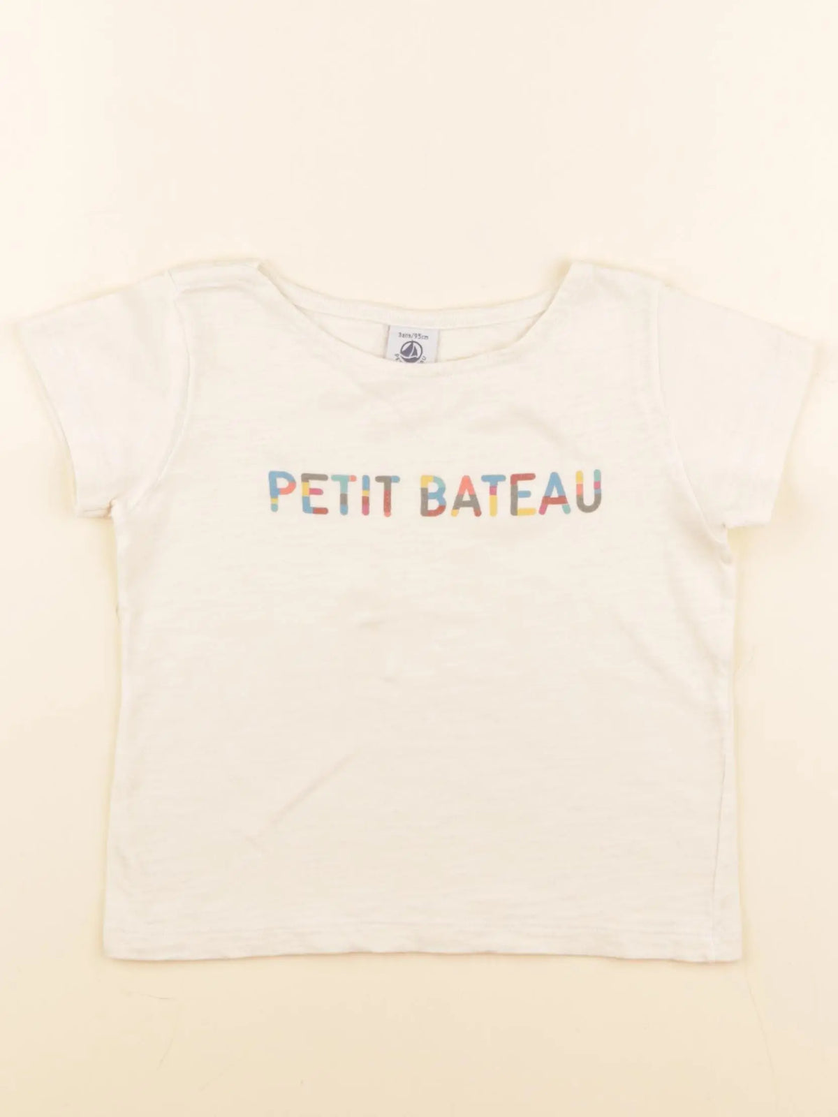 Petit Bateau - tee-shirt beige - 3 ans