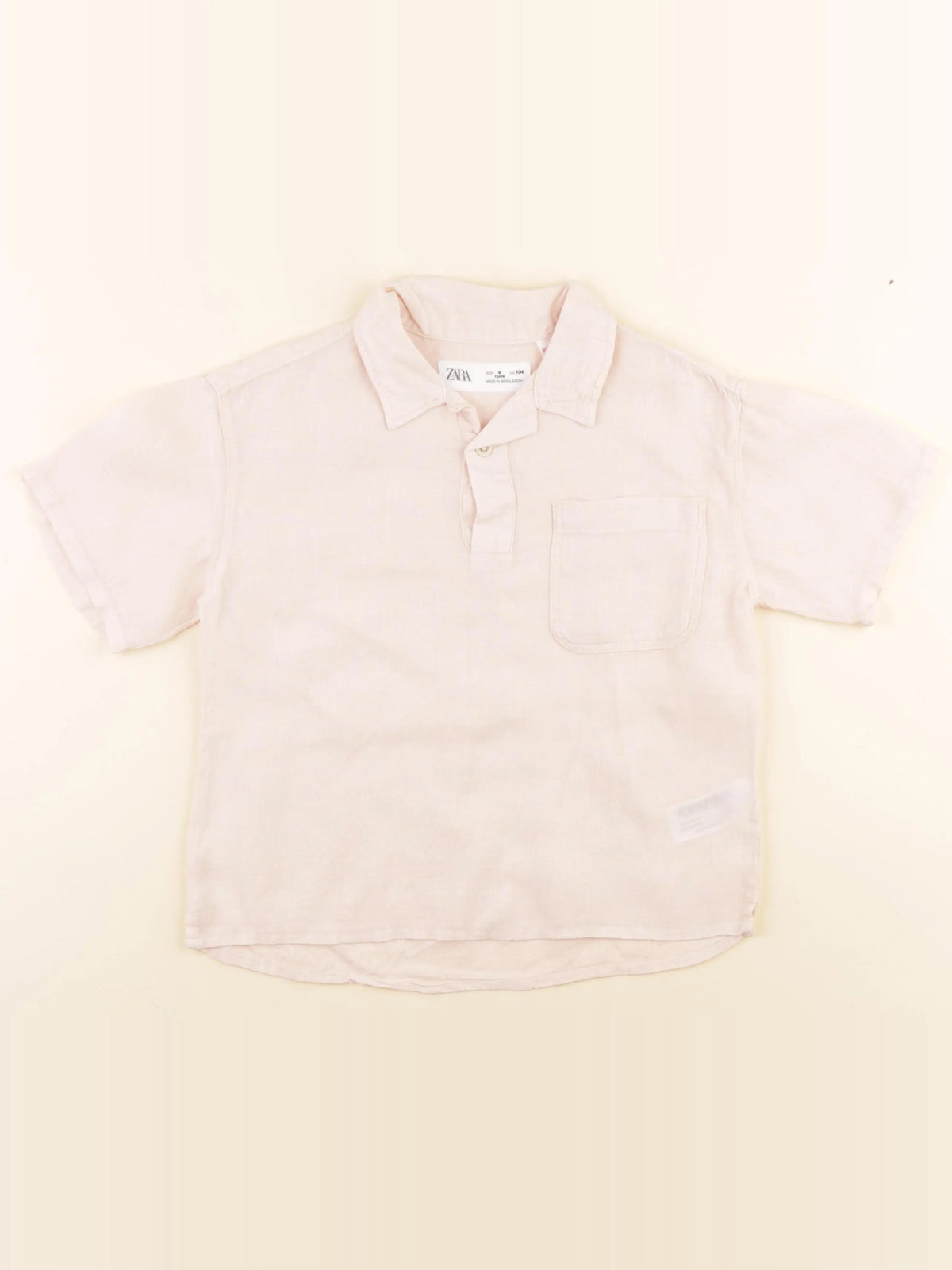 Zara - chemise rose - 4 ans