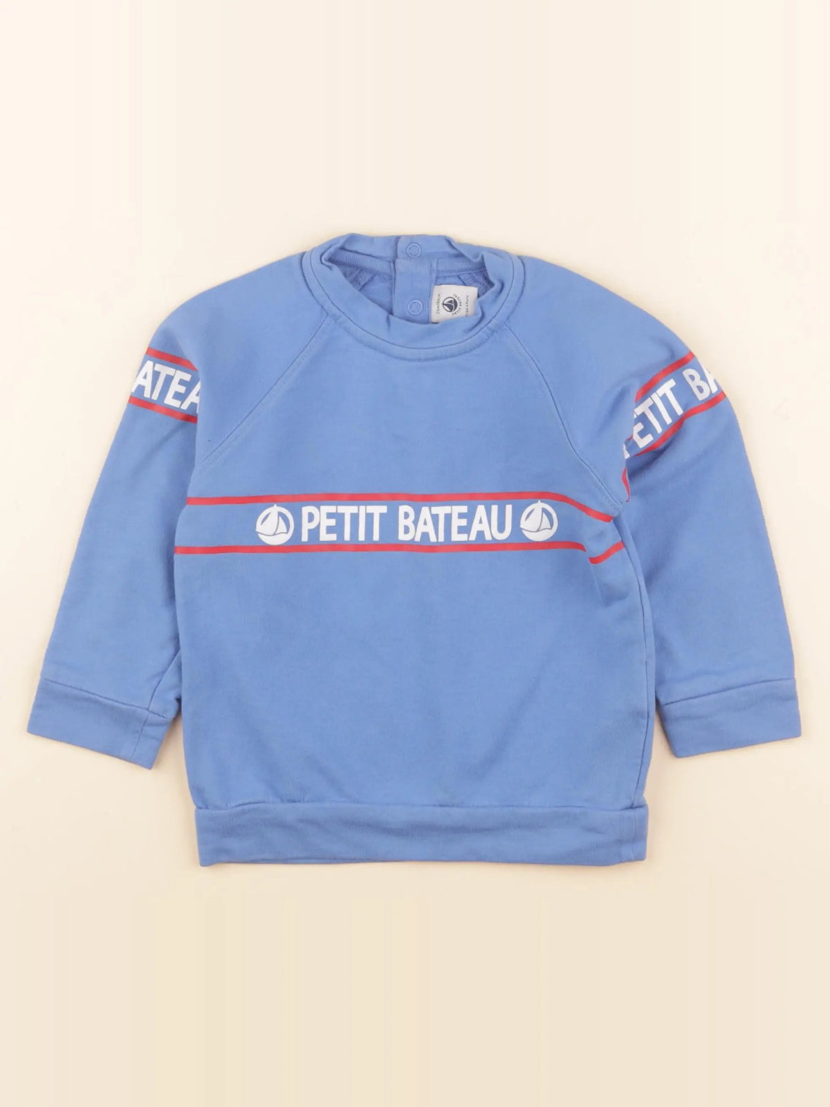 Petit Bateau - sweat bleu - 24 mois