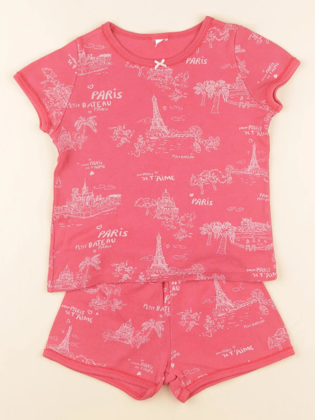 Petit Bateau - pyjama coton rose - 3 ans