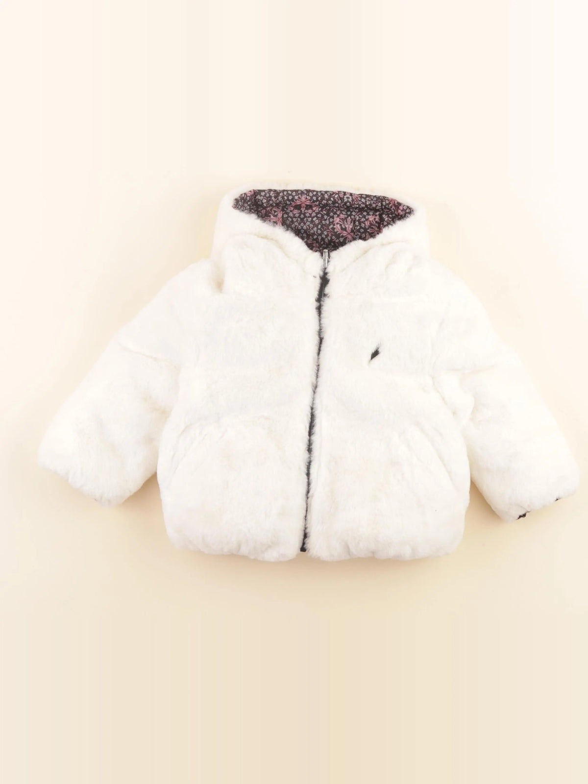 IKKS - veste réversible beige, noir - 18 mois
