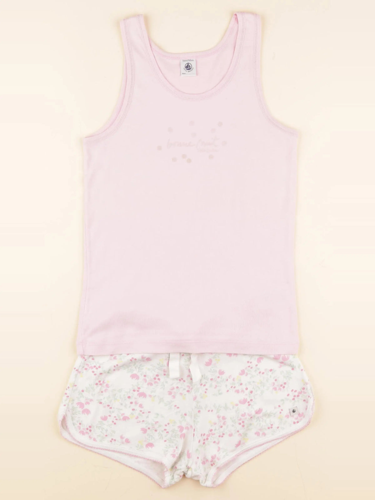 Petit Bateau - pyjama coton rose - 10 ans