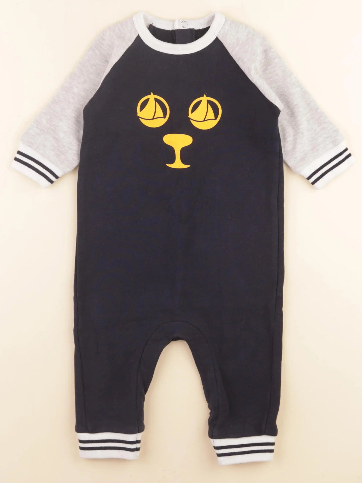Petit Bateau - combinaison bleu - 12 mois