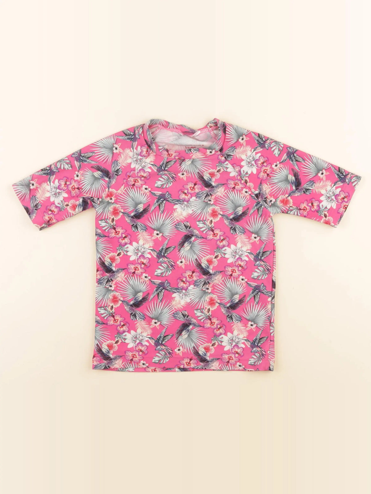 Monoprix - tee-shirt de bain rose - 5/6 ans