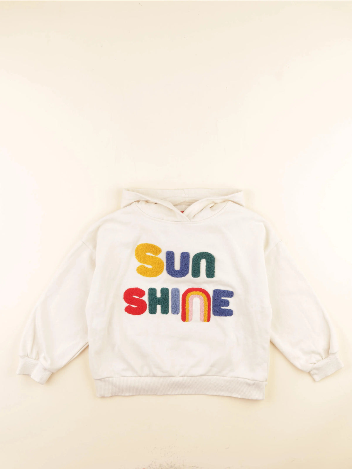 Monoprix - sweat beige - 8 ans