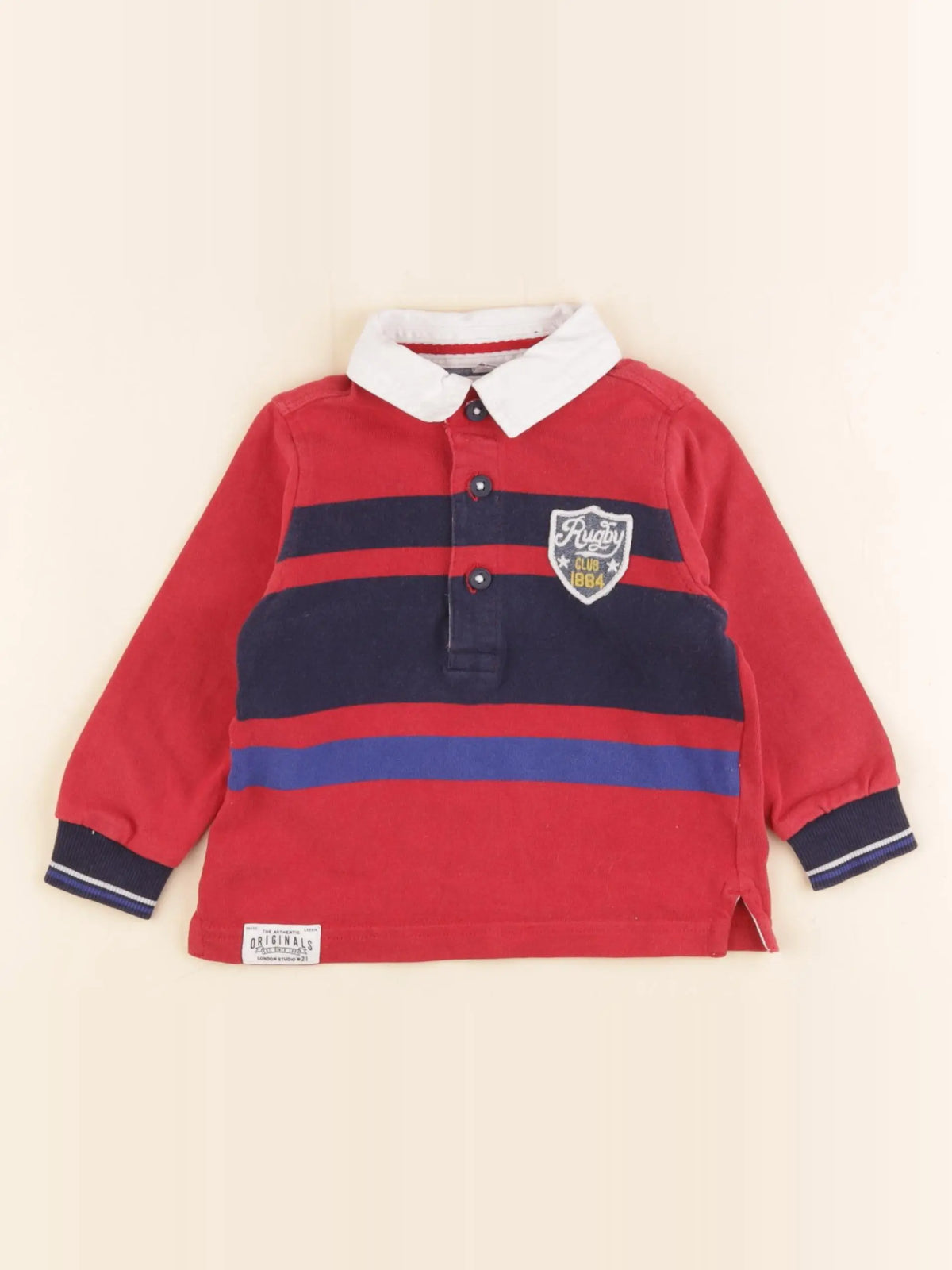 Marks & Spencer - polo rouge - 9/12 mois