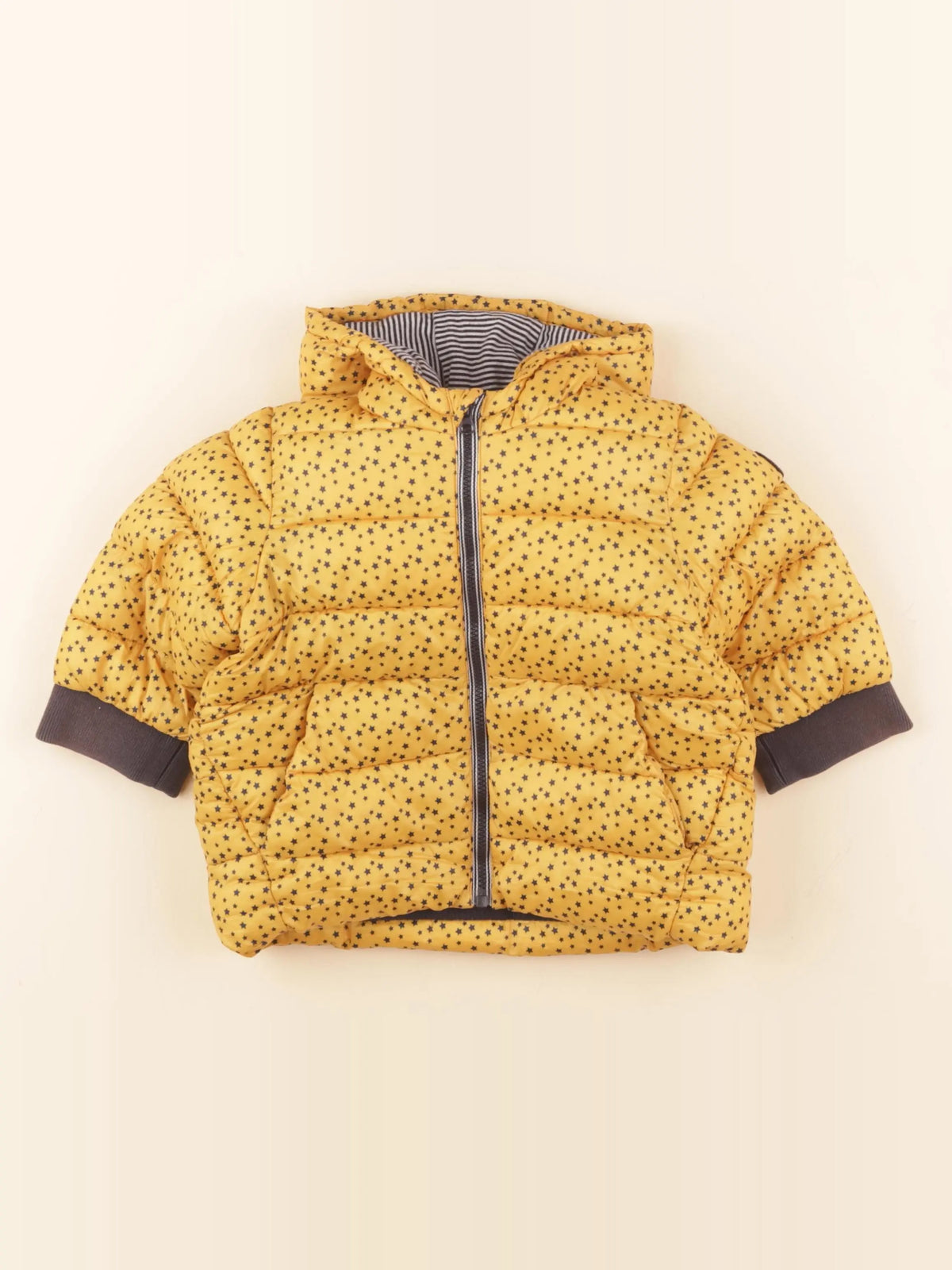 Petit Bateau - doudoune jaune - 12 mois