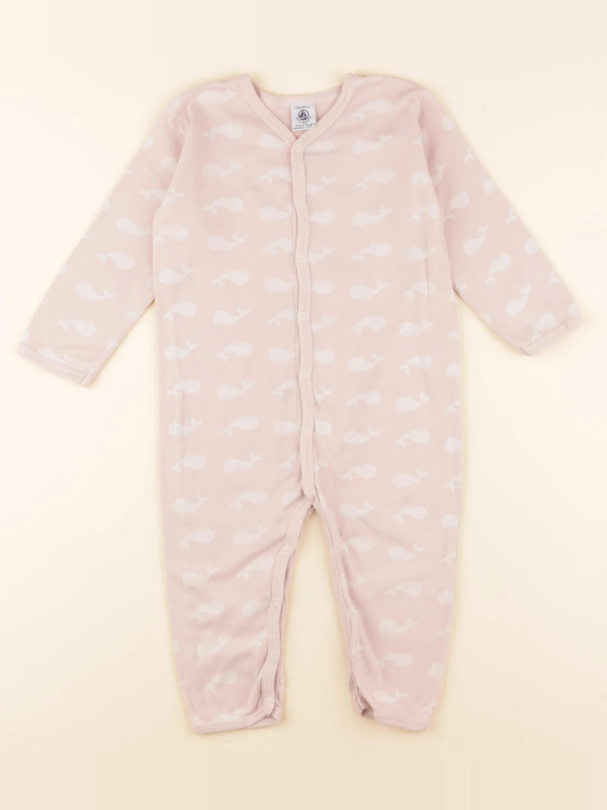 Petit Bateau - pyjama coton rose - 24 mois