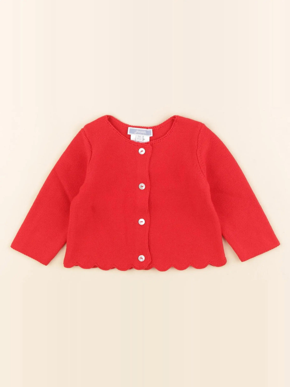 Jacadi - gilet rouge - 6 mois