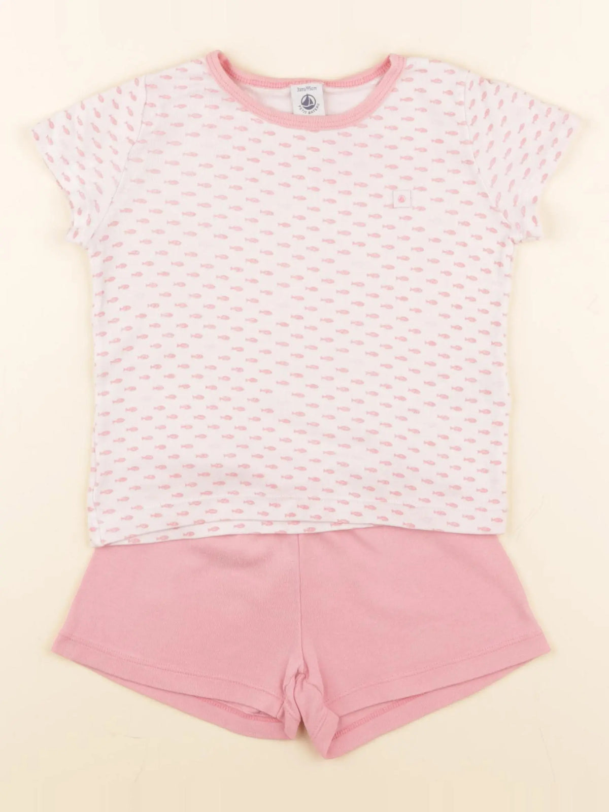 Petit Bateau - pyjama coton rose - 3 ans