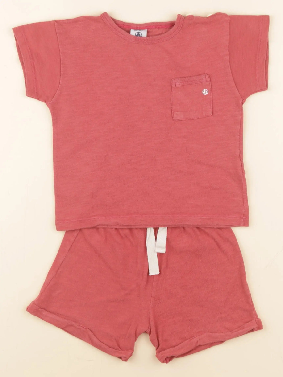 Petit Bateau - pyjama coton rose - 24 mois