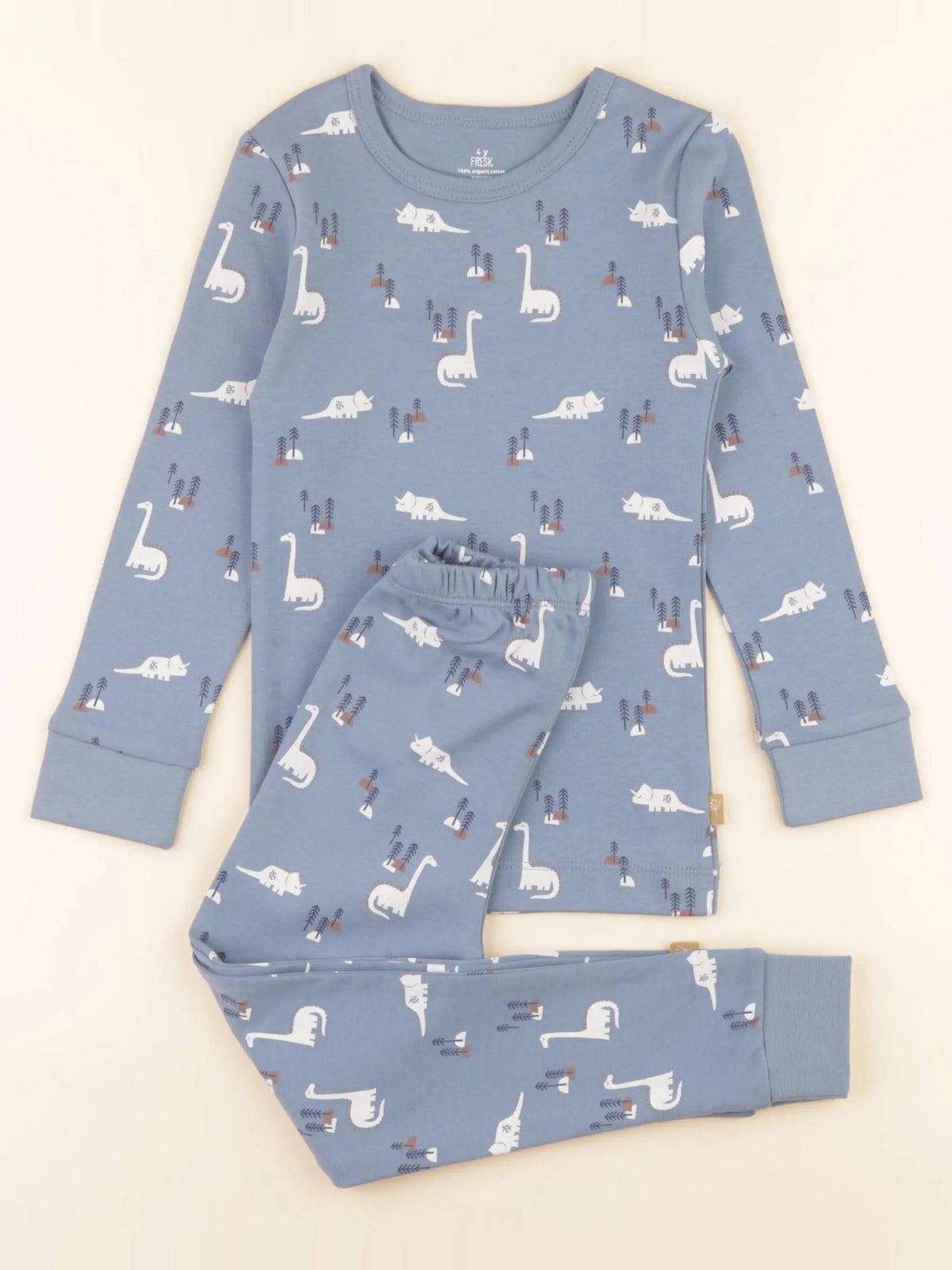 Pyjama coton dino bleu