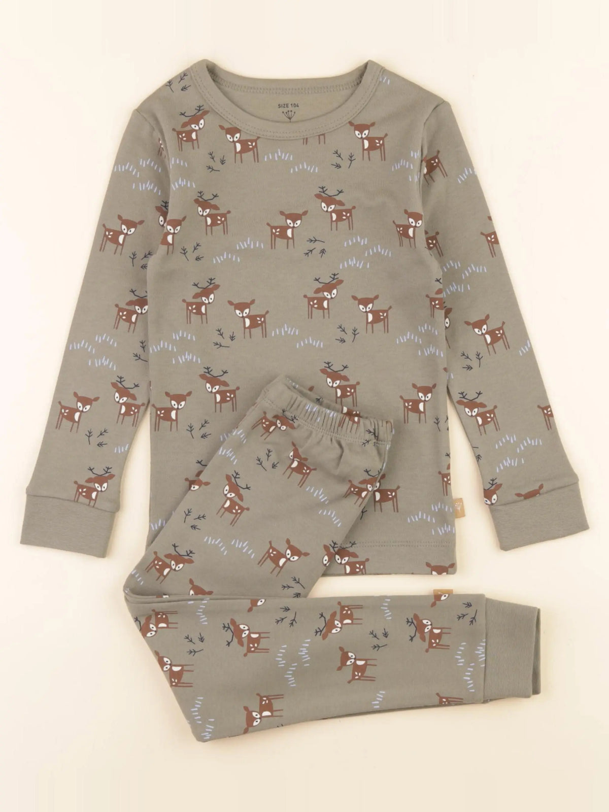 Pyjama coton cerf vert