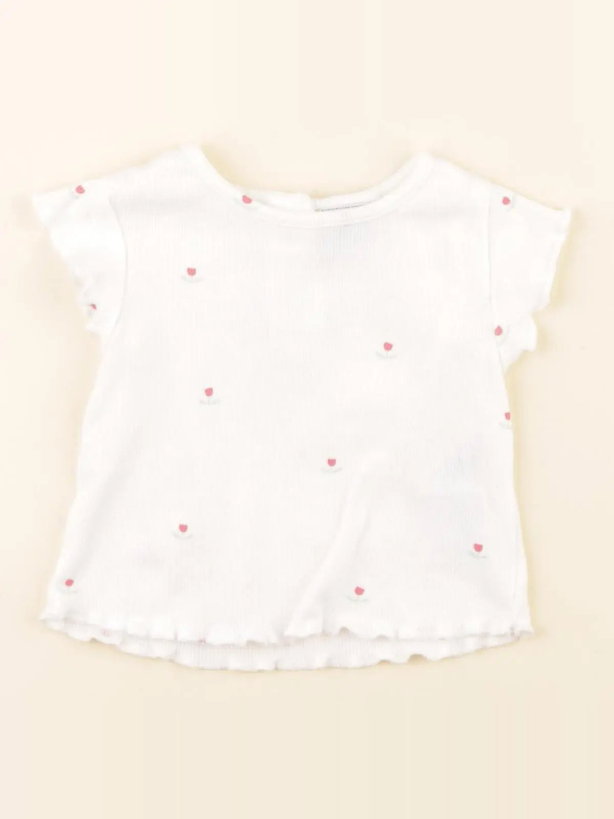 Tape à l'oeil - tee-shirt blanc, rouge - 3 mois