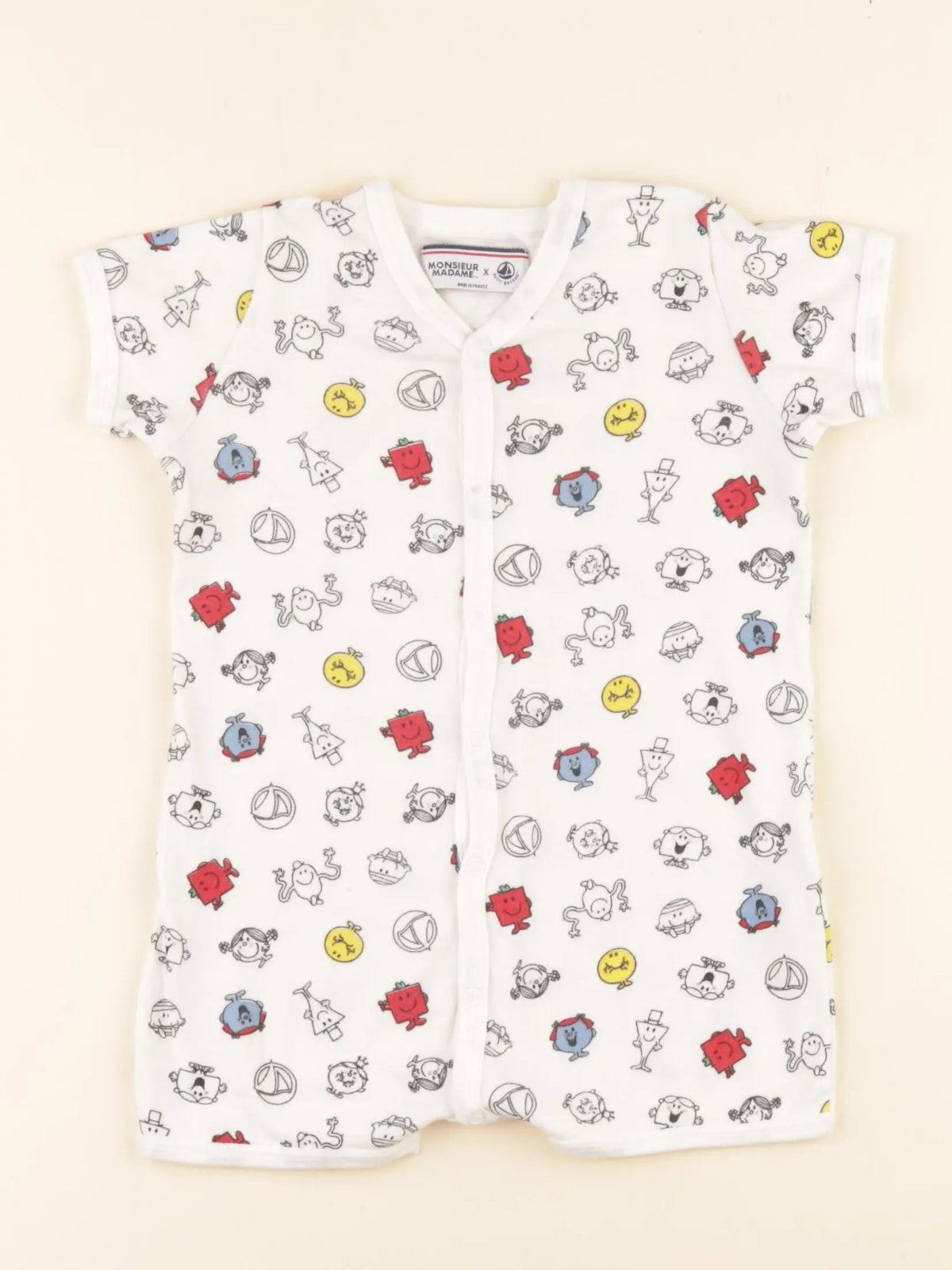 Petit Bateau - pyjama coton blanc - 18 mois