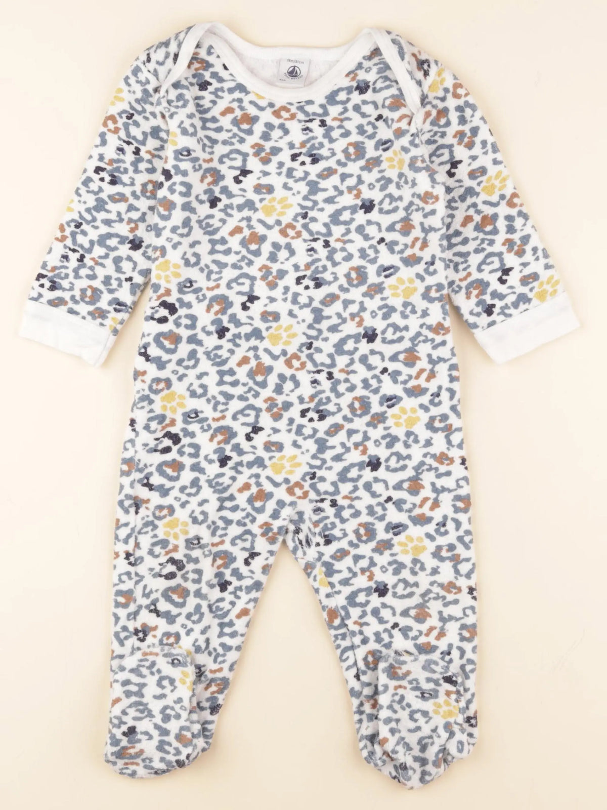 Petit Bateau - pyjama velours multicolore - 18 mois