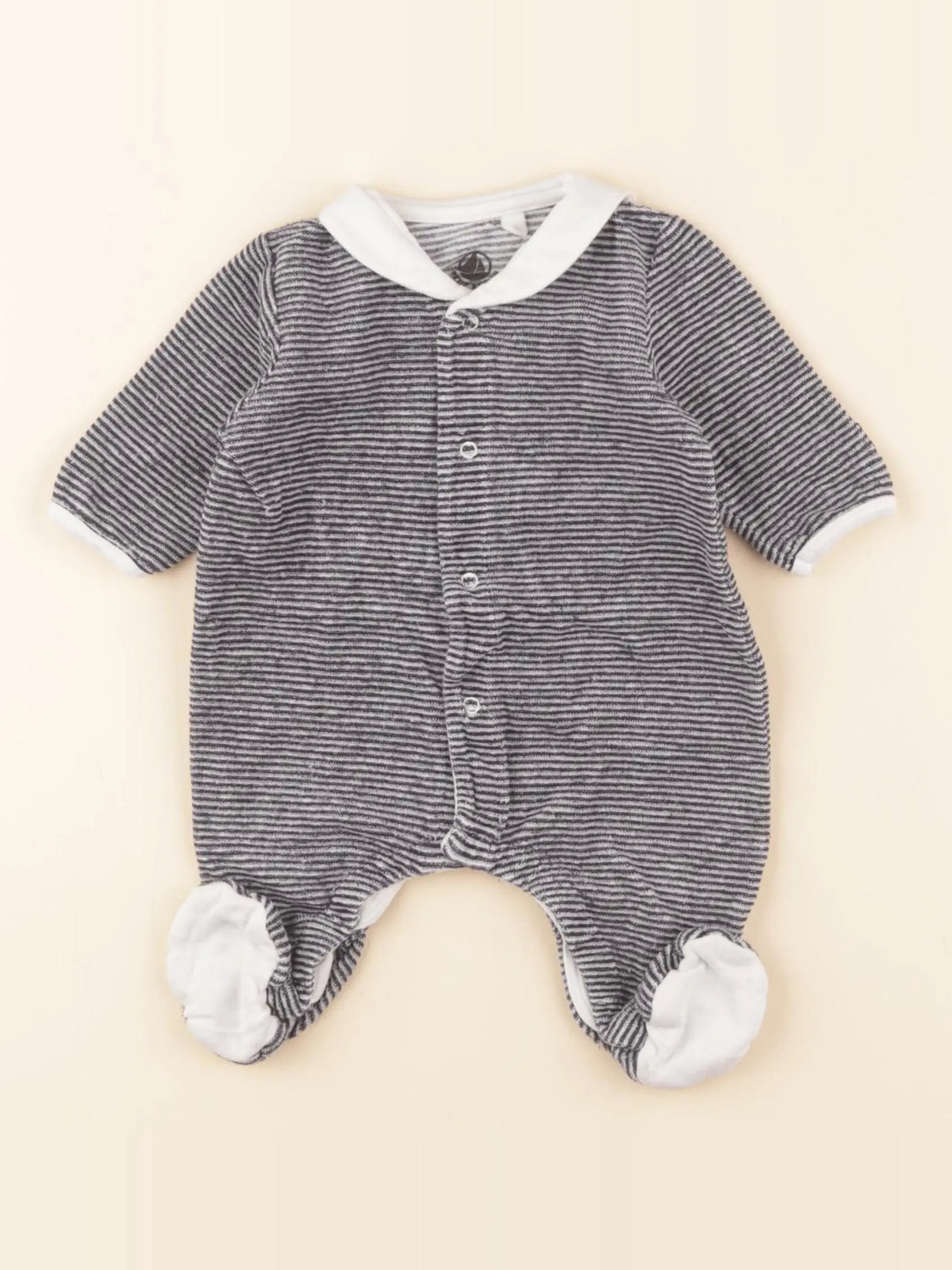 Petit Bateau - pyjama coton bleu - 3 mois
