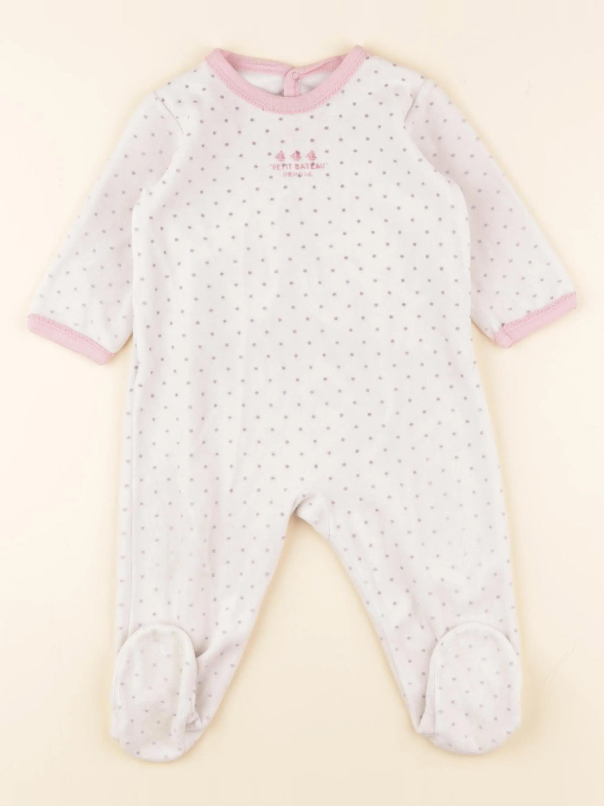 Petit Bateau - pyjama velours multicolore - 12 ans