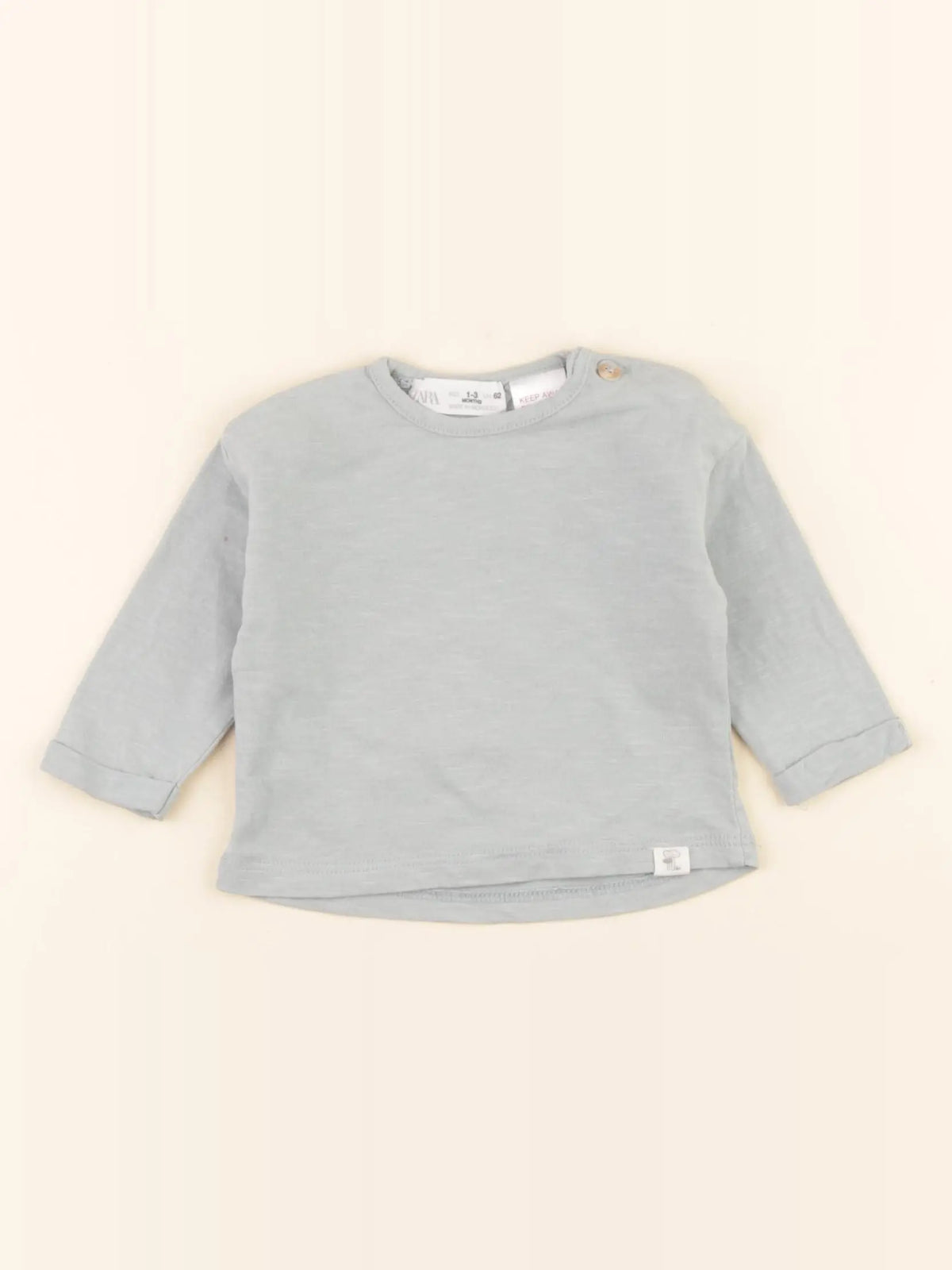 Zara - tee-shirt vert - 1/3 mois