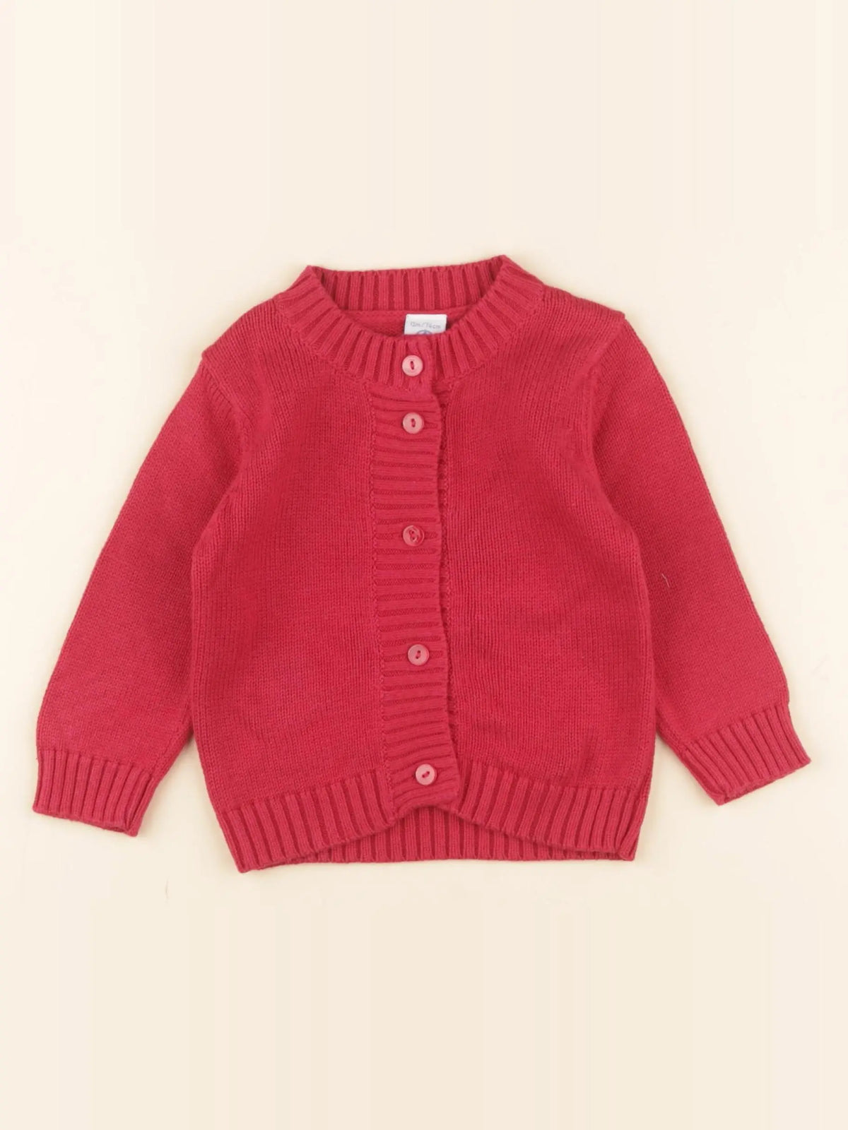 Petit Bateau - gilet rose - 12 mois