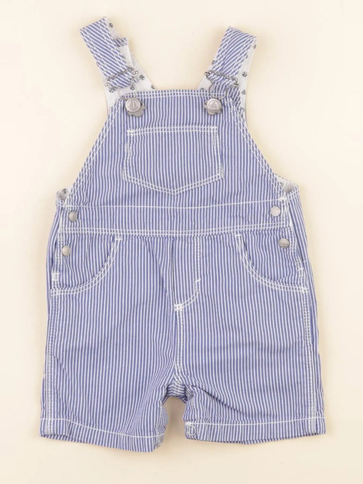Petit Bateau - salopette bleu - 3 mois