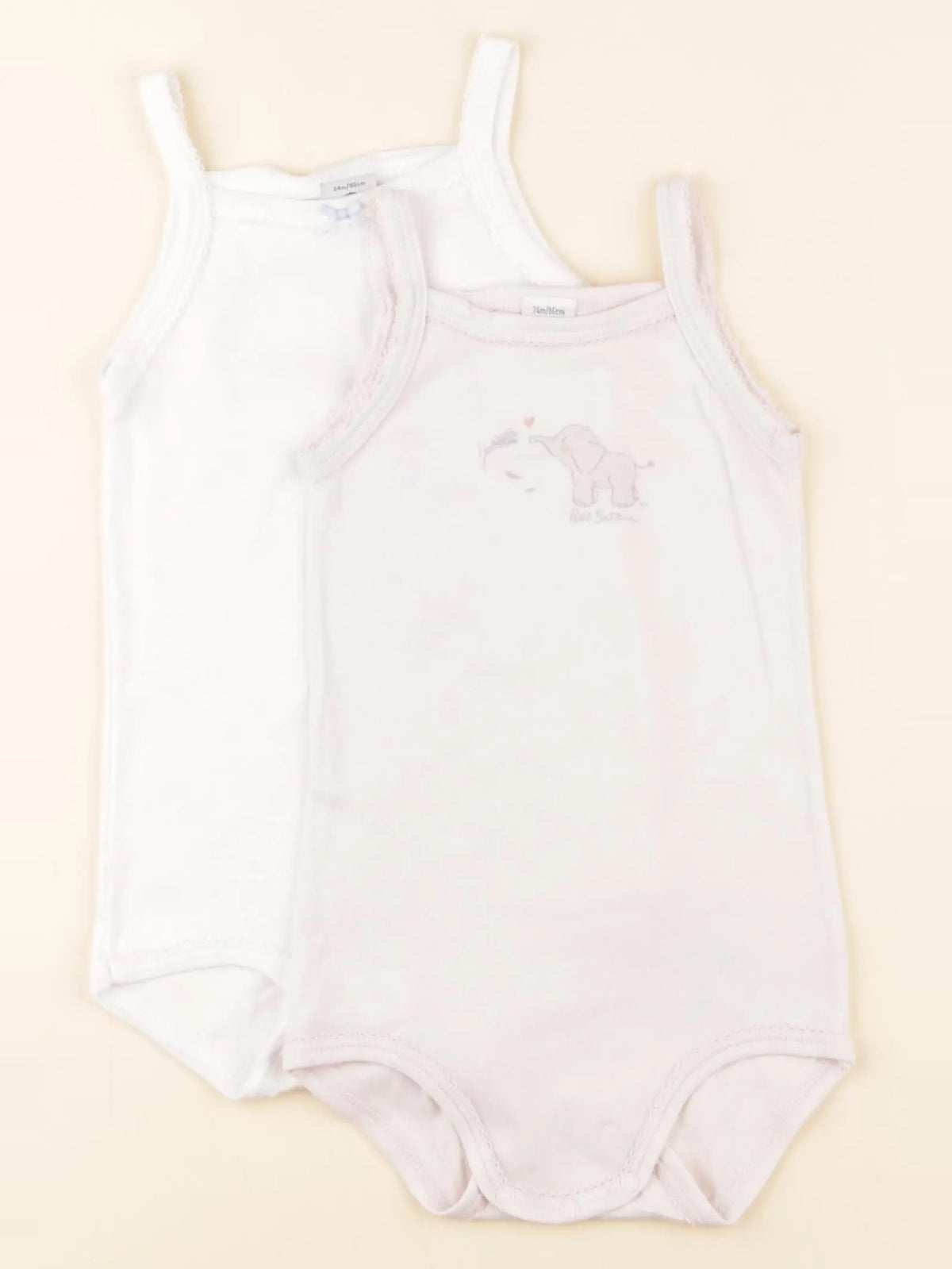 Petit Bateau - lot de 2 bodies en coton multicolore - 24 mois