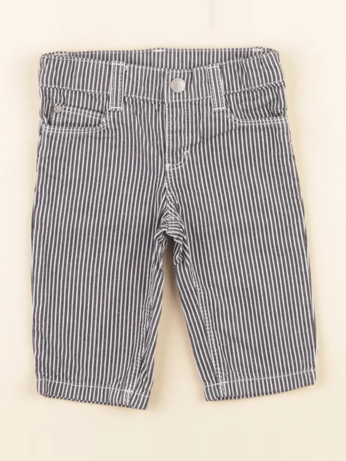 Petit Bateau - pantalon bleu - 3 mois
