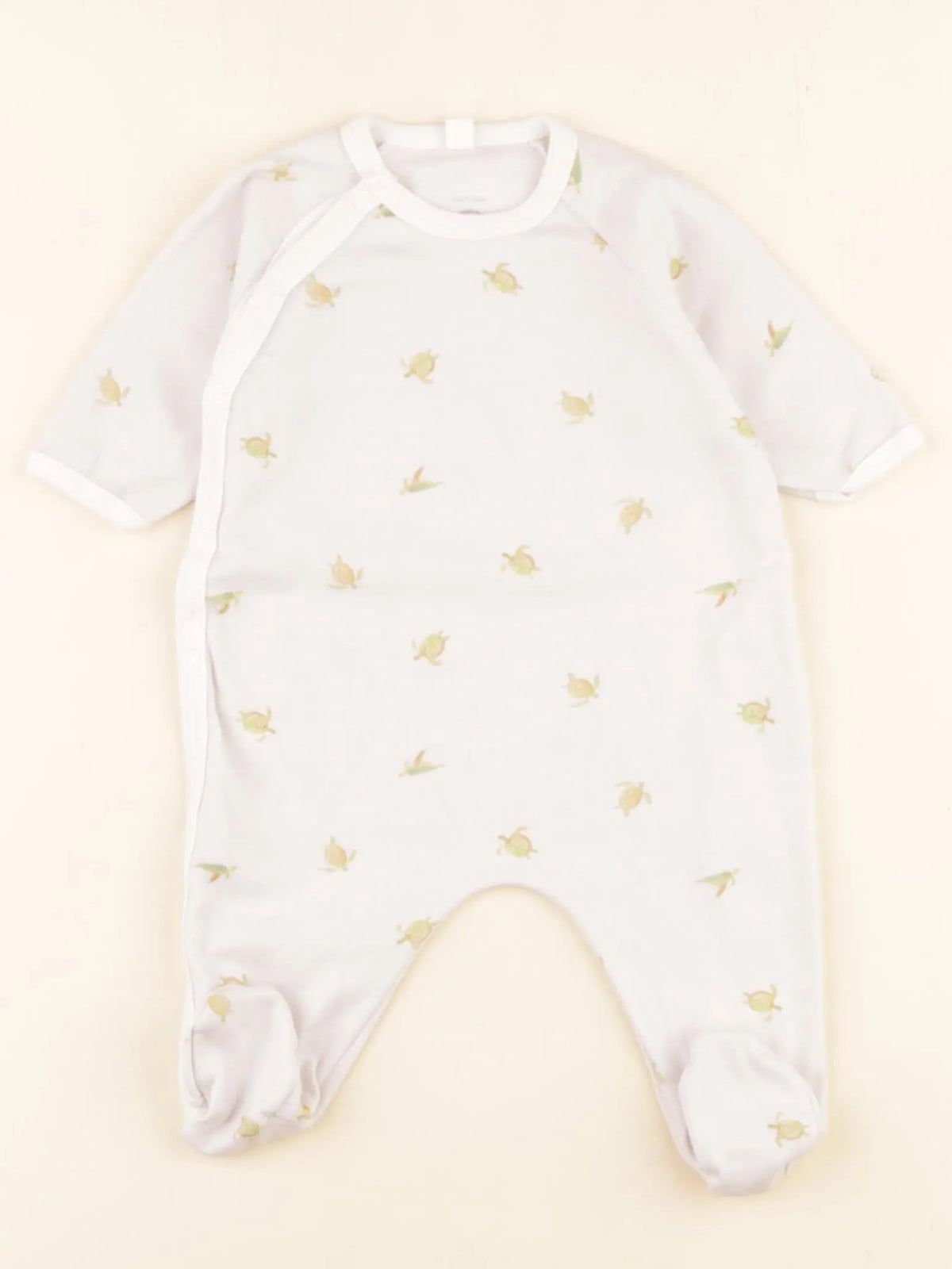 Petit Bateau - pyjama coton beige - 1 mois