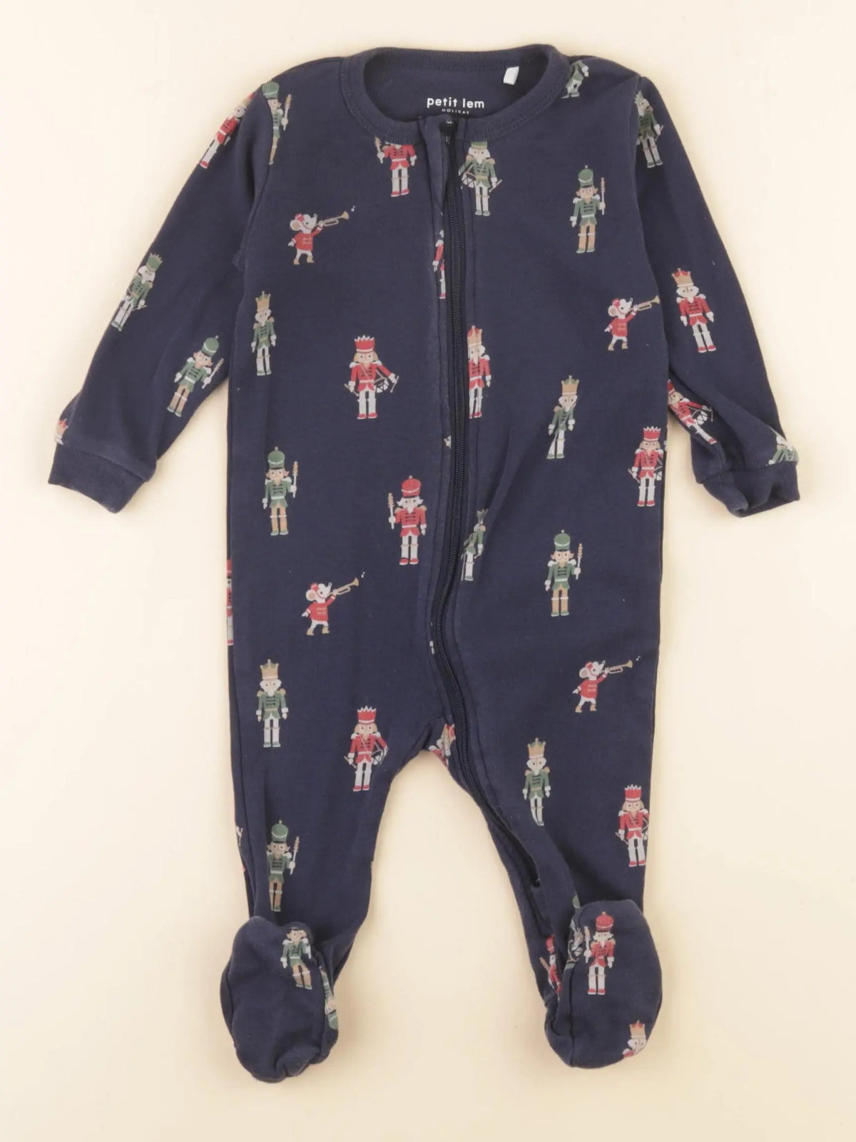 Petit lem - pyjama coton bleu - 6 mois