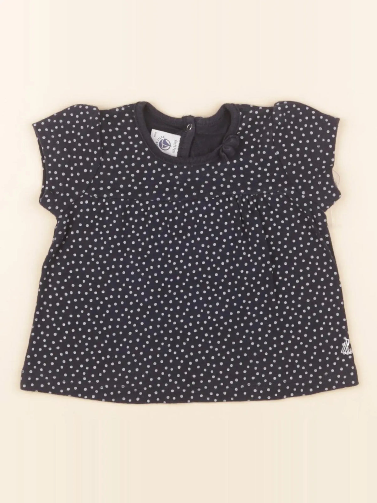 Petit Bateau - tee-shirt bleu - 6 mois