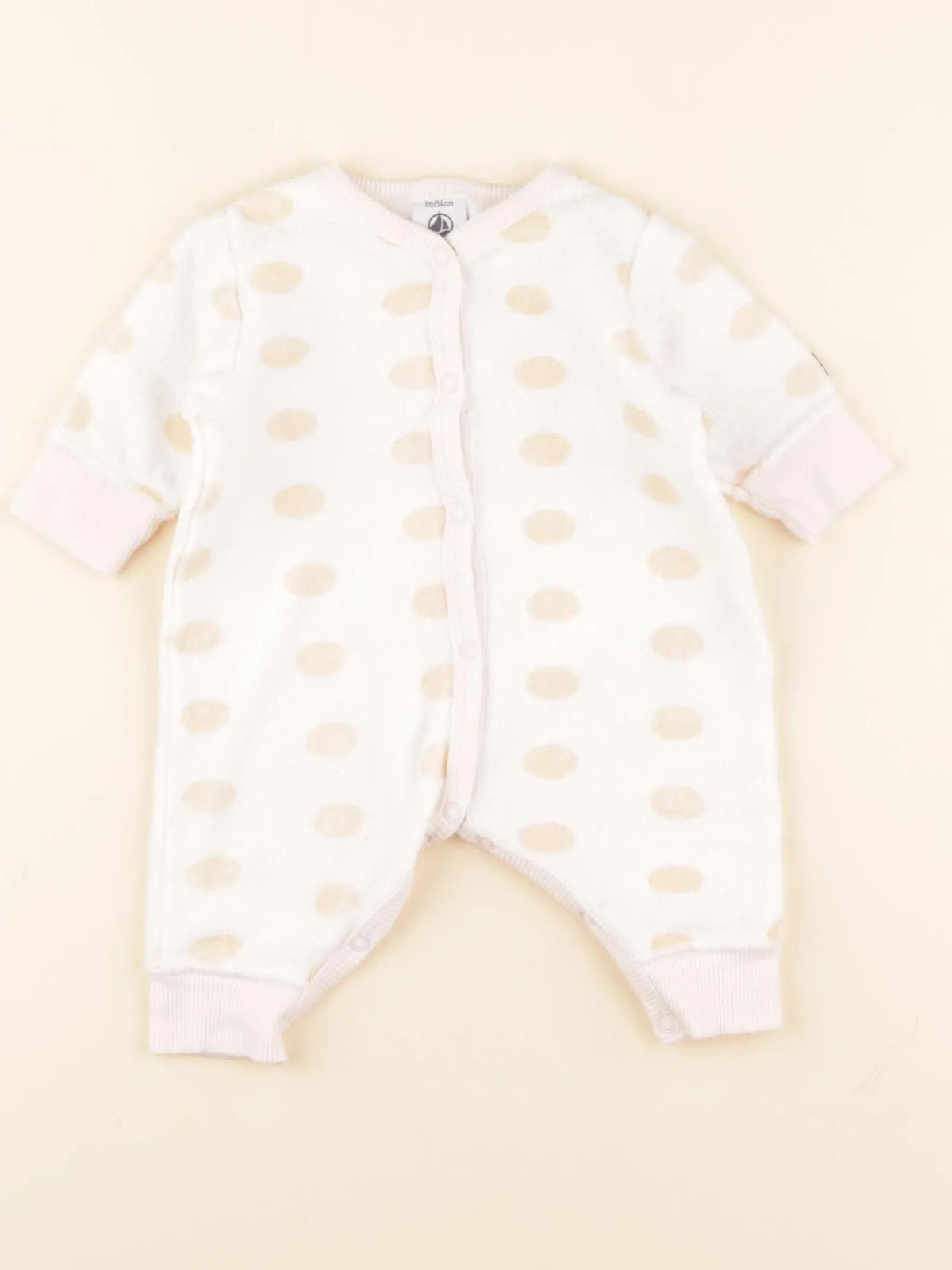 Petit Bateau - pyjama coton orange - 1 mois