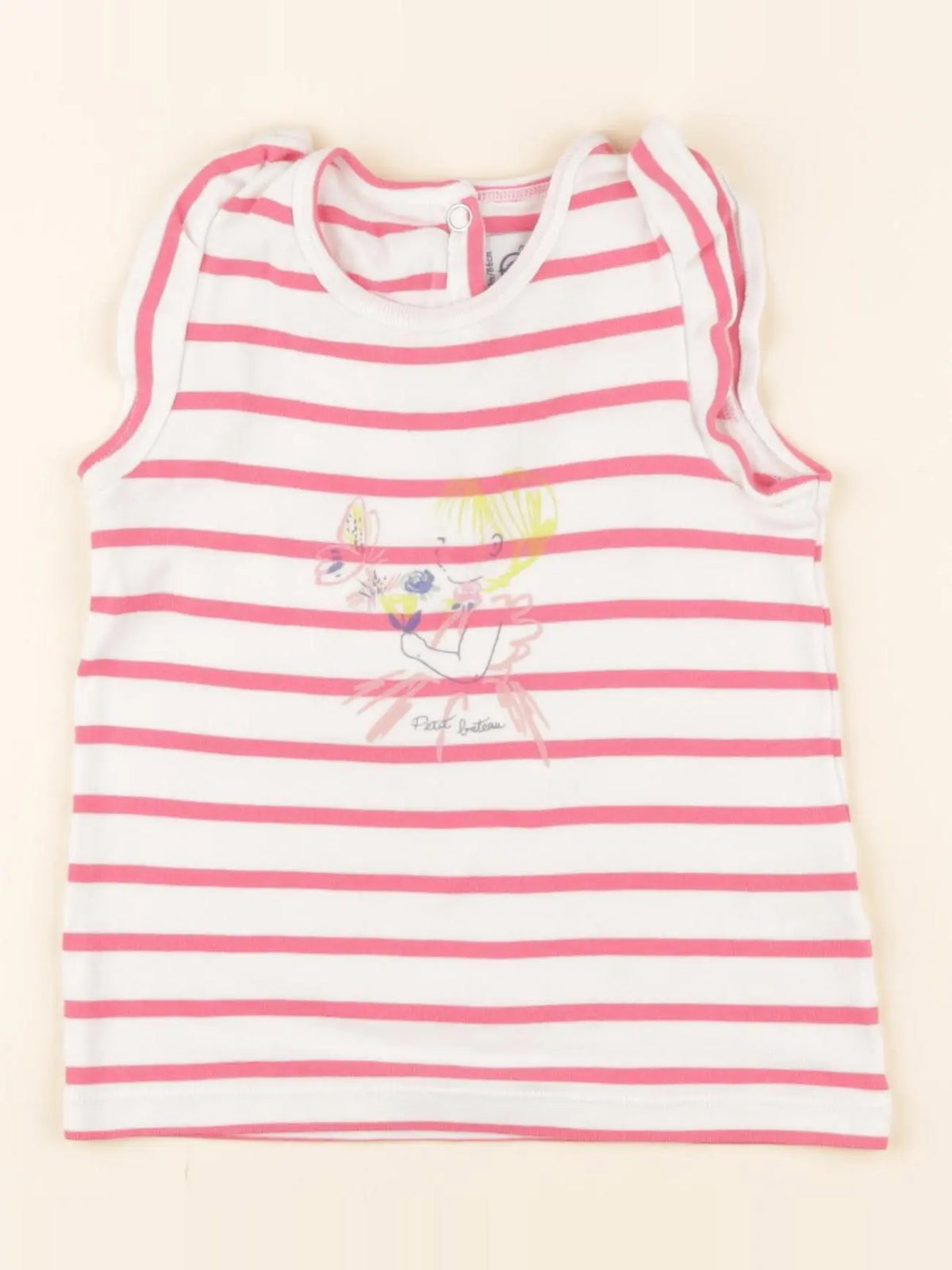 Petit Bateau - débardeur rose - 24 mois