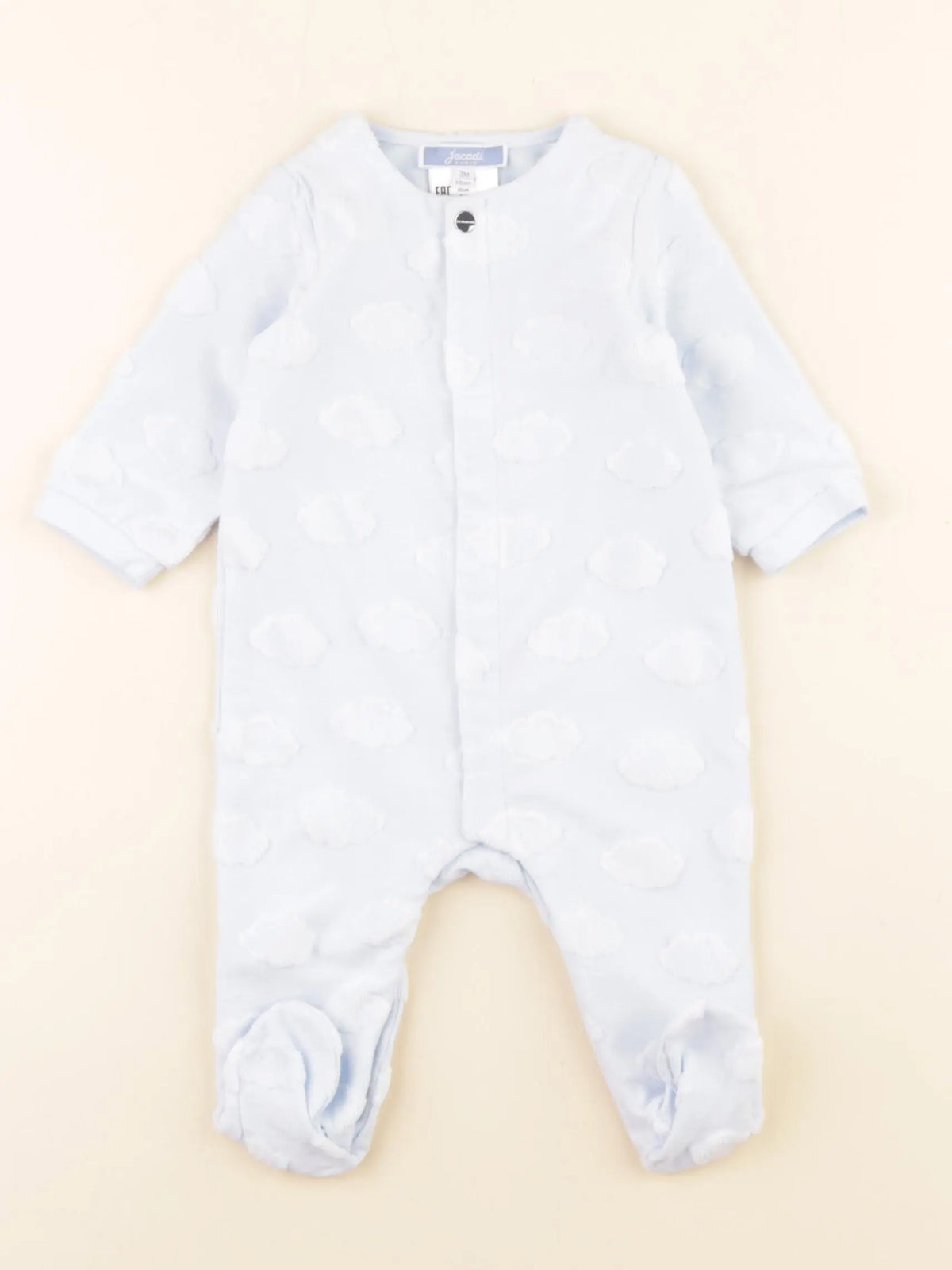 Jacadi - pyjama coton bleu - 3 mois