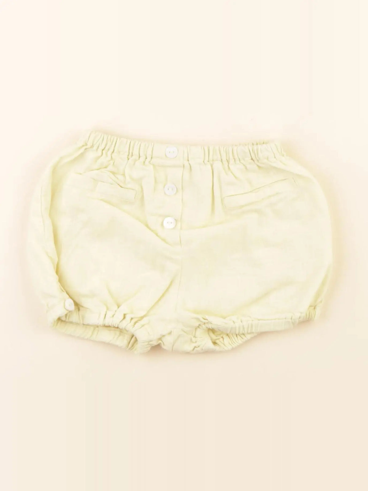 Bonnet à Pompon - bloomer jaune - 2 ans
