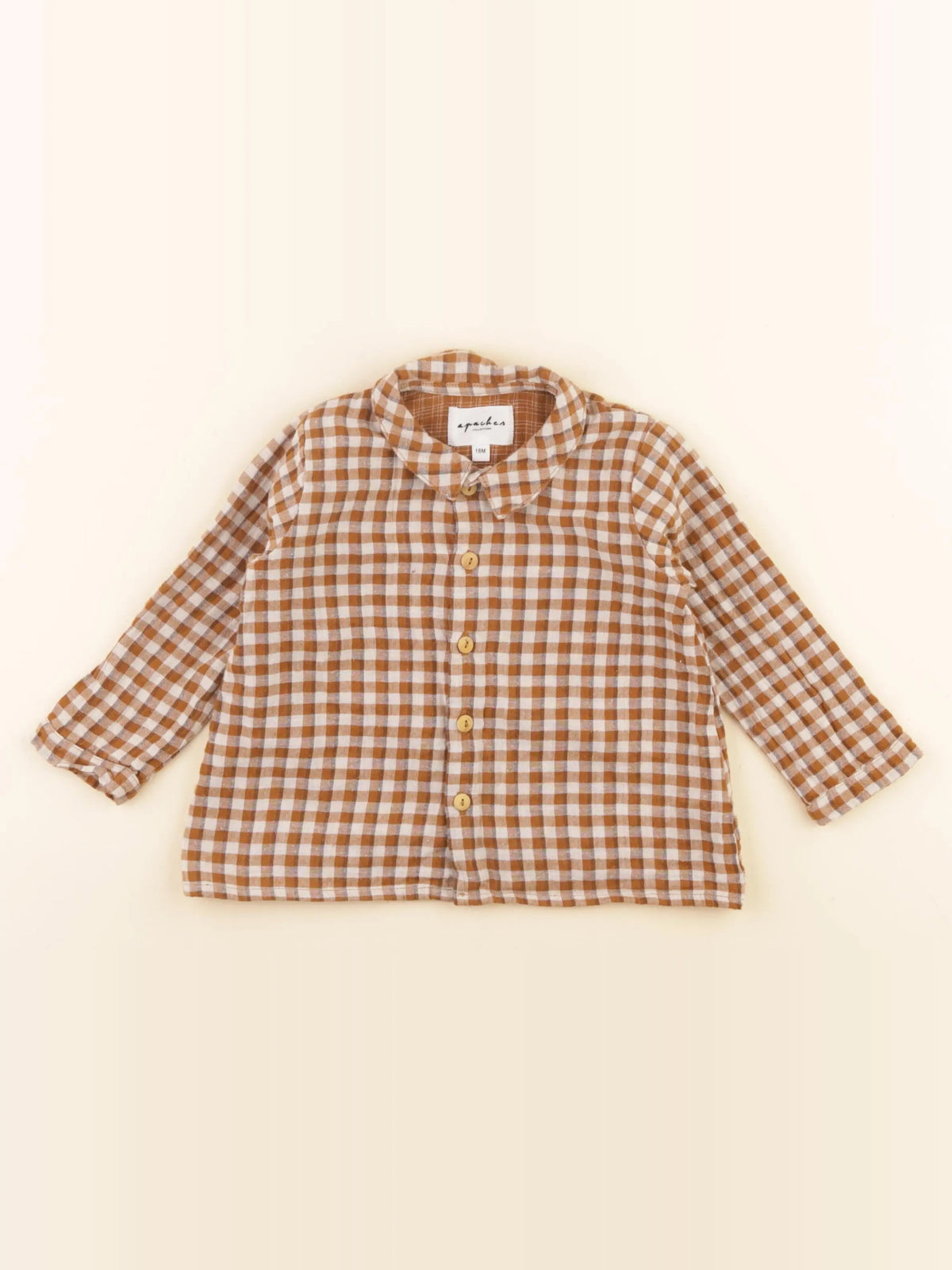 Apaches Collections - chemise marron, beige - 18 mois