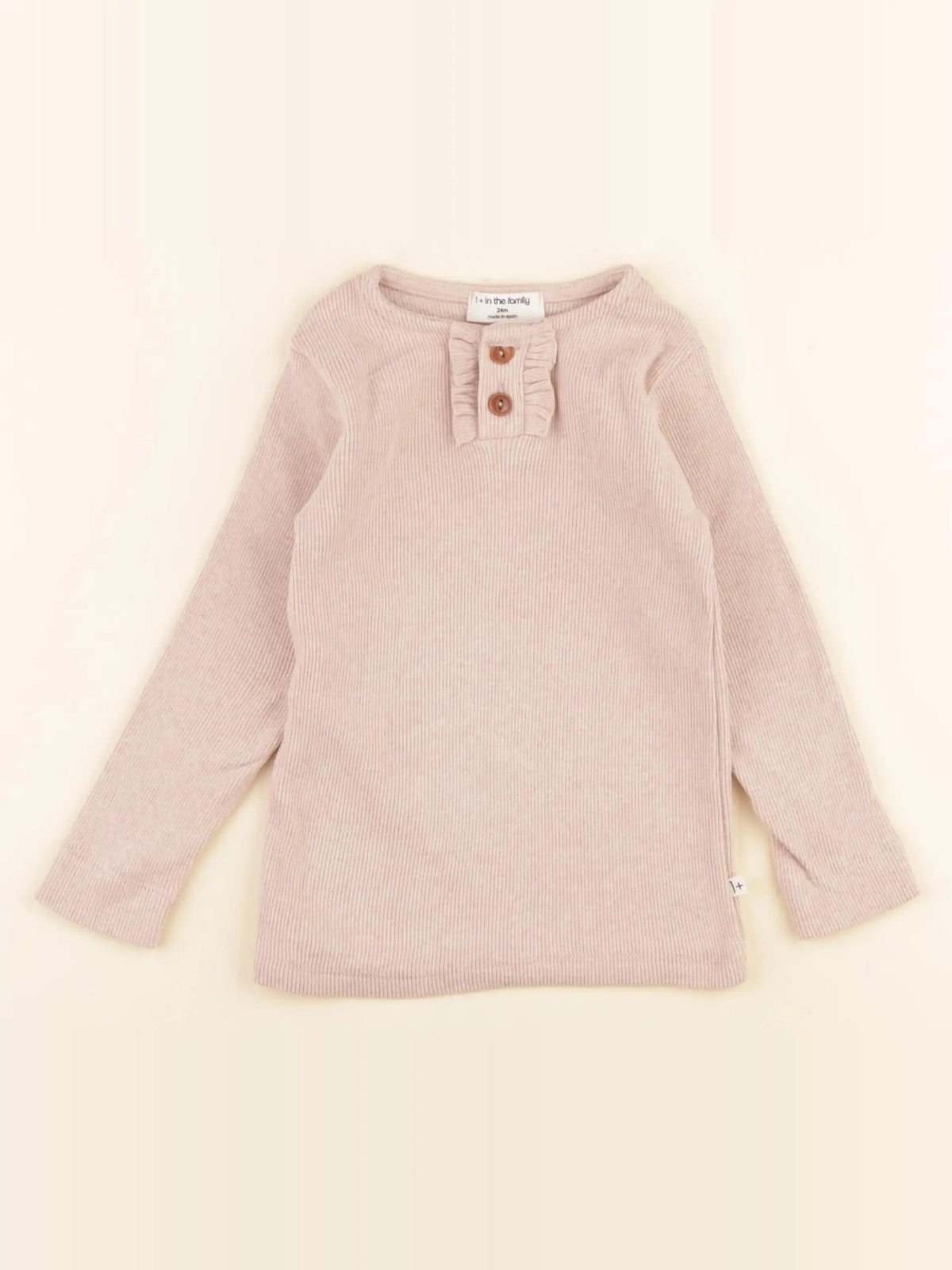 1+ In the family - tee-shirt rose - 24 mois