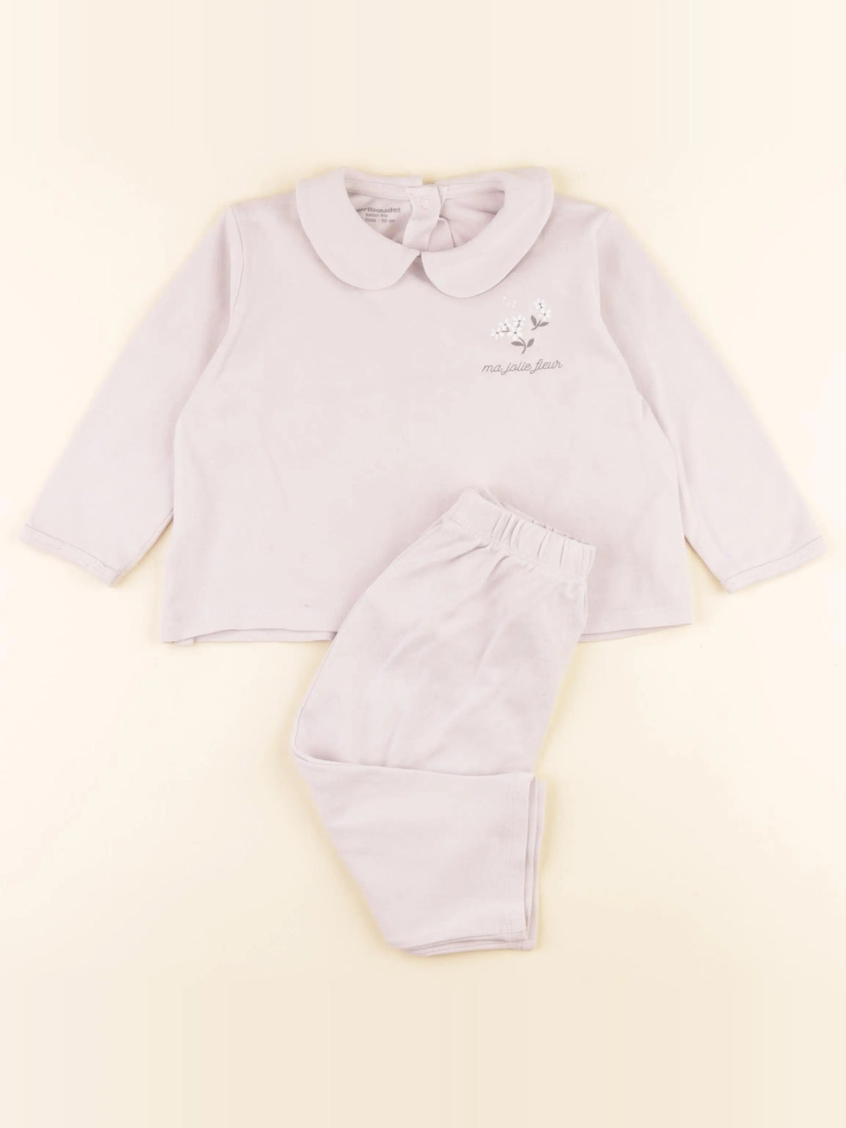 Vertbaudet - pyjama coton rose - 24 mois