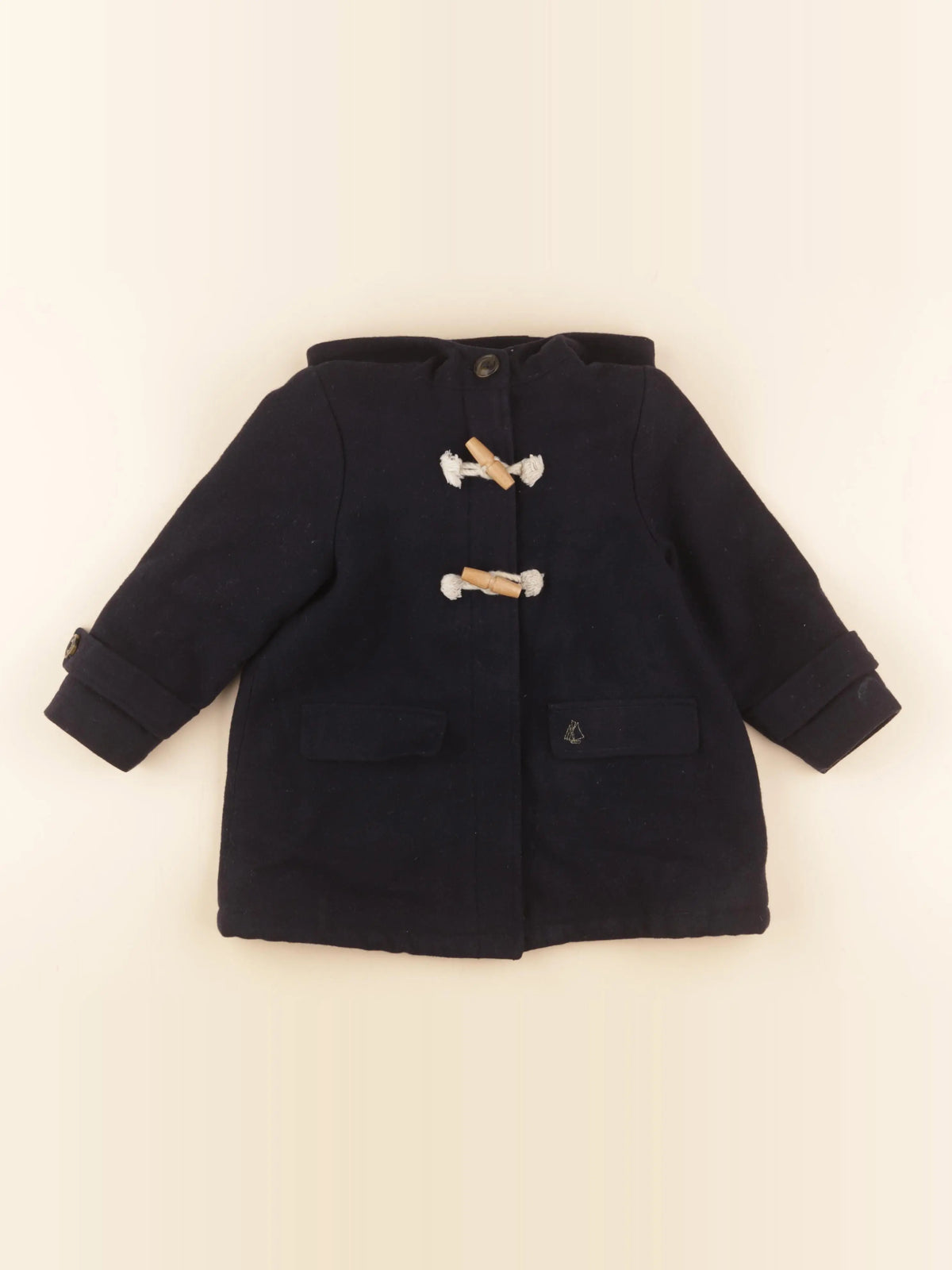 Petit Bateau - manteau bleu - 3 ans