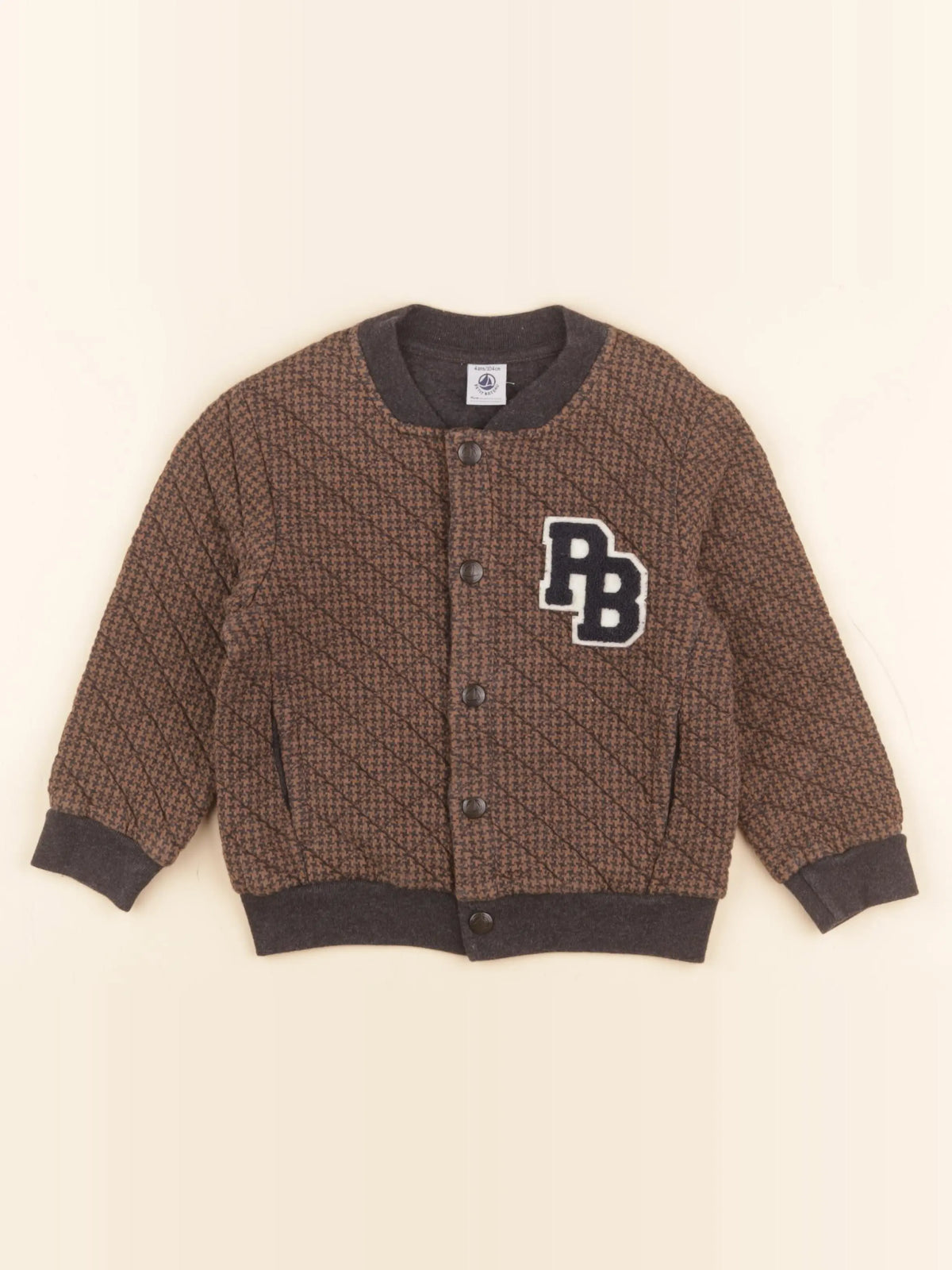 Petit Bateau - sweat marron - 4 ans