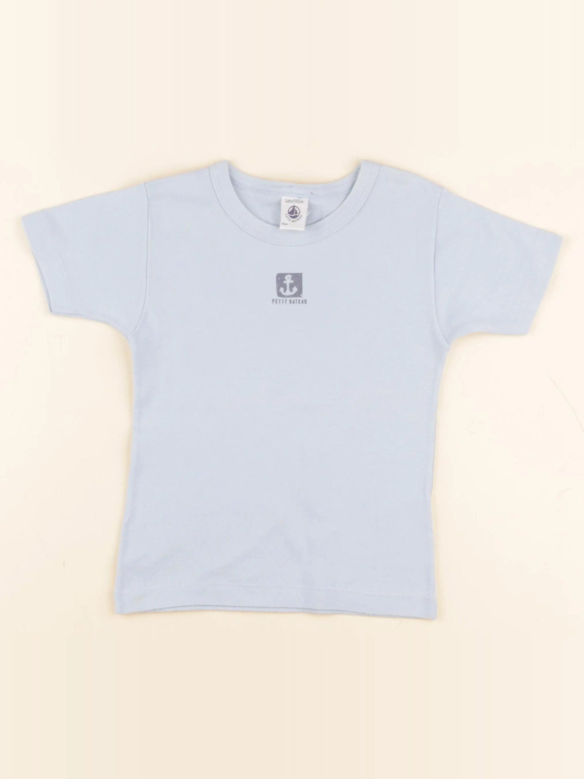 Petit Bateau - maillot de corps bleu - 4 ans
