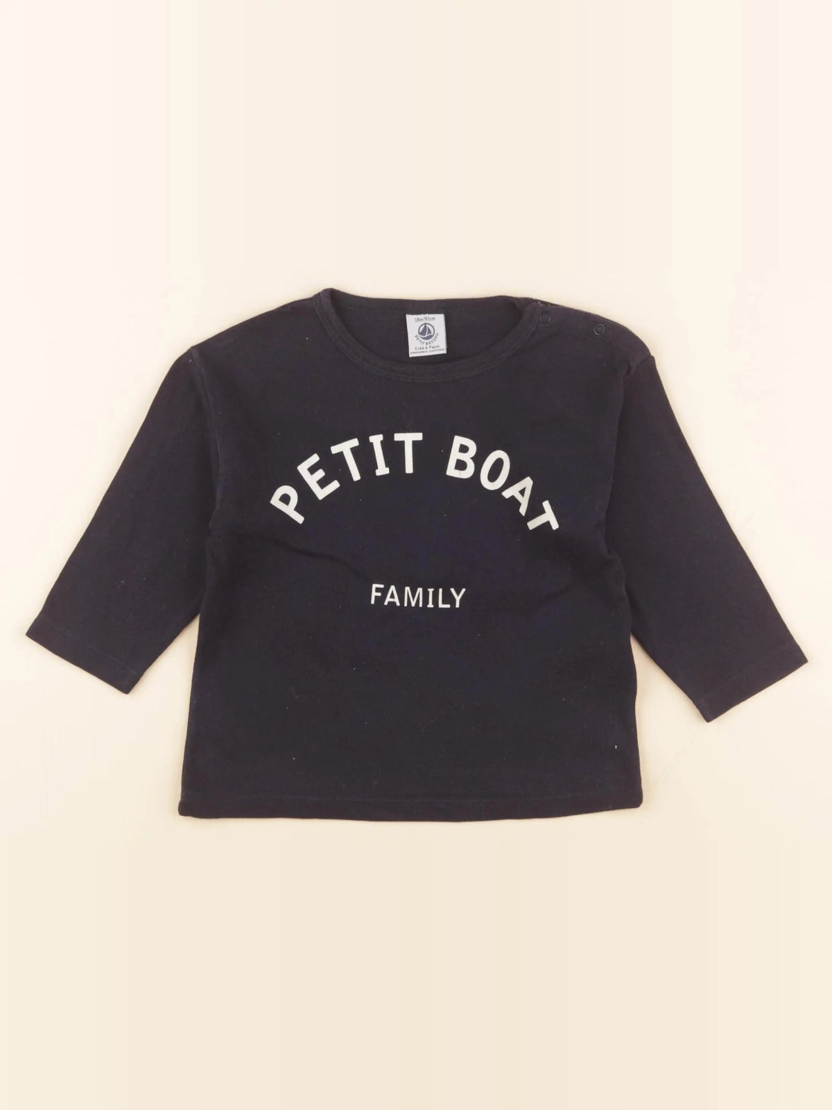 Petit Bateau - tee-shirt bleu - 18 mois
