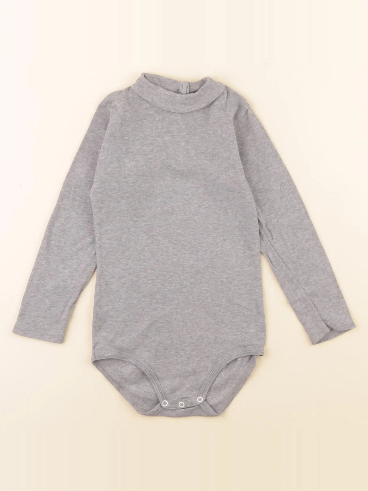 Petit Bateau - body à col gris - 36 mois