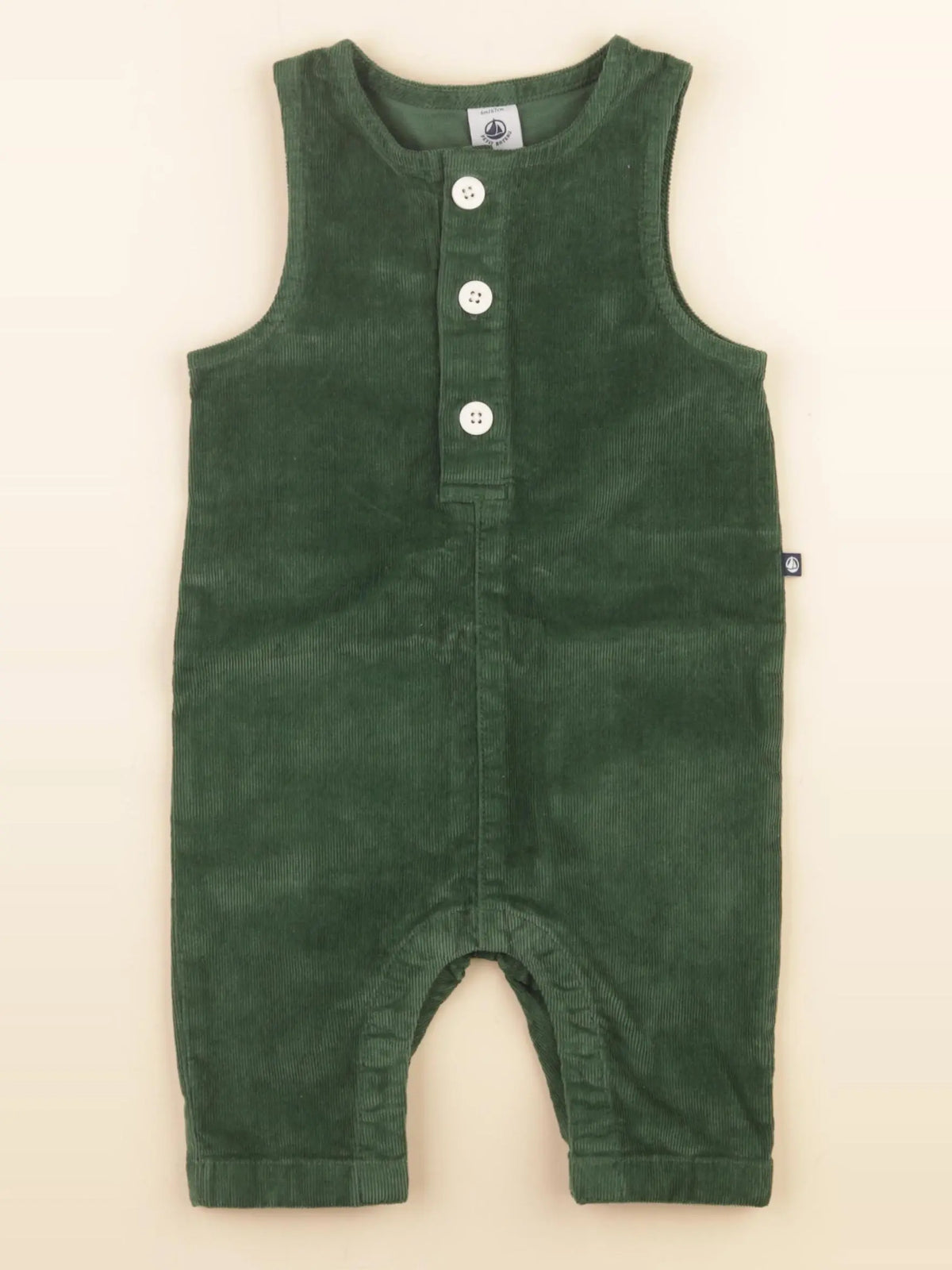 Petit Bateau - combinaison vert - 6 mois