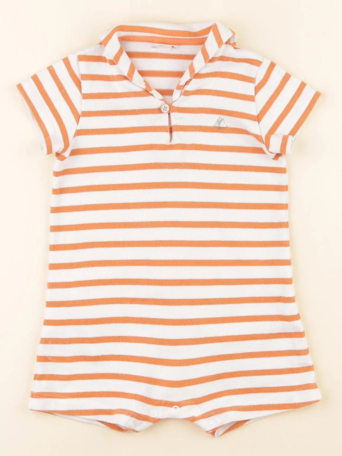 Petit Bateau - combinaison orange - 12 mois
