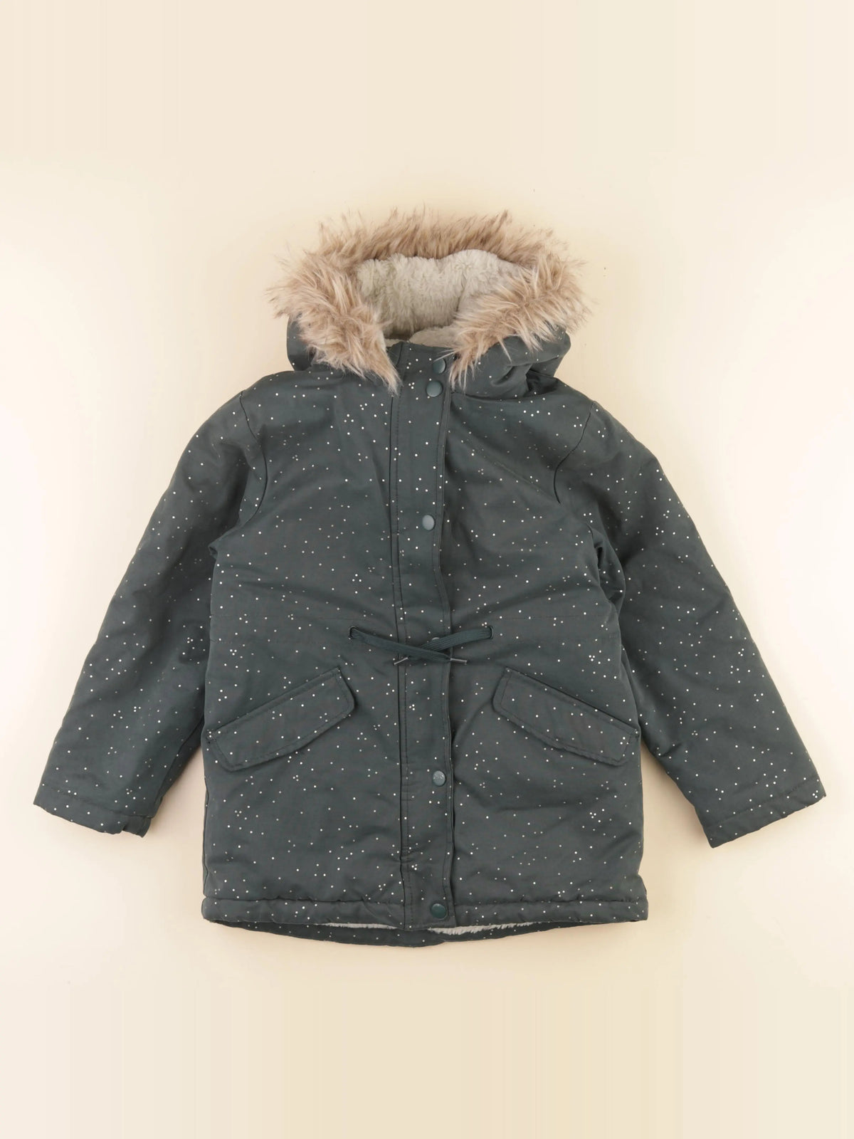 Vertbaudet - parka vert - 8 ans