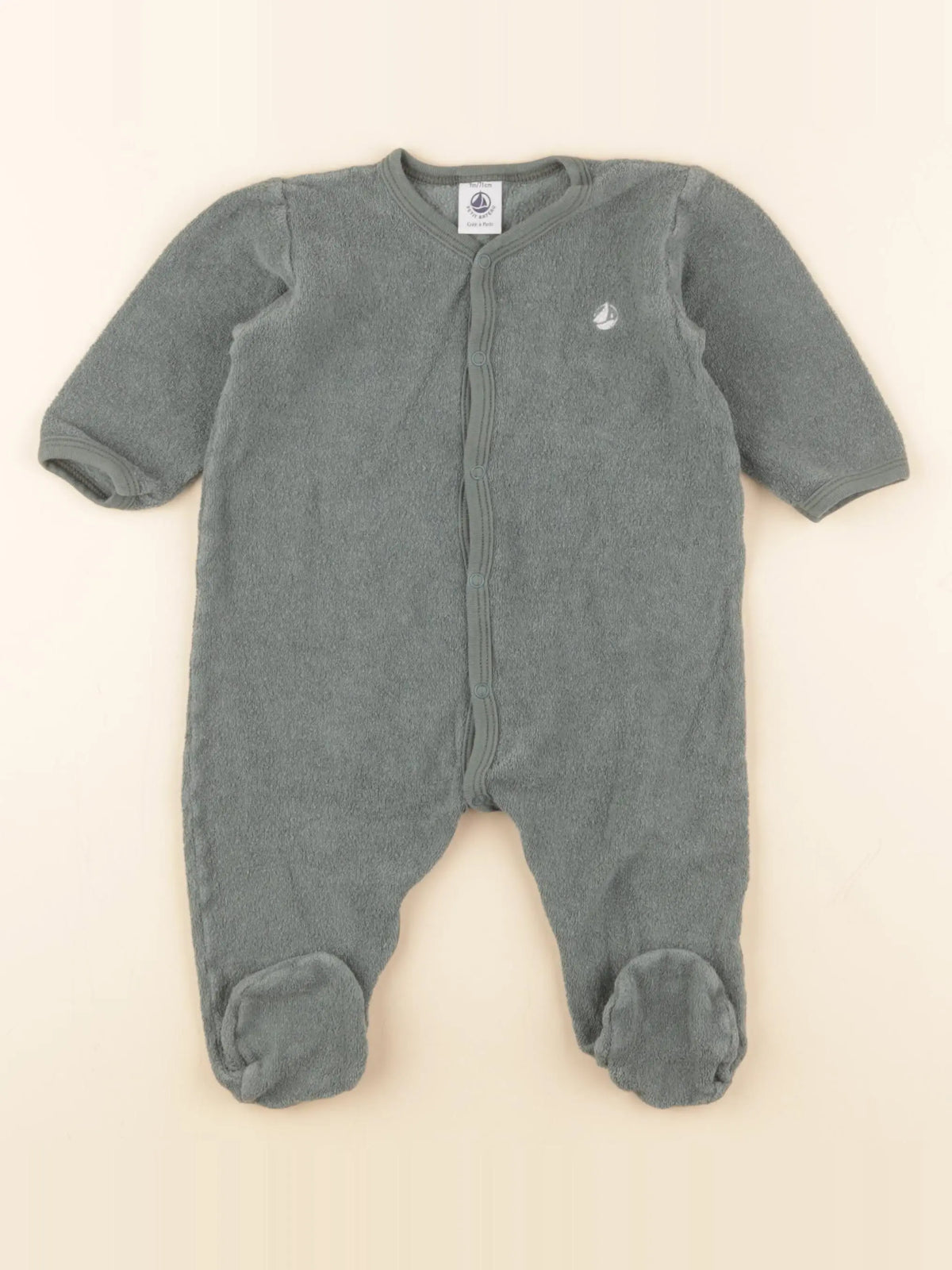 Petit Bateau - pyjama coton vert - 9 mois