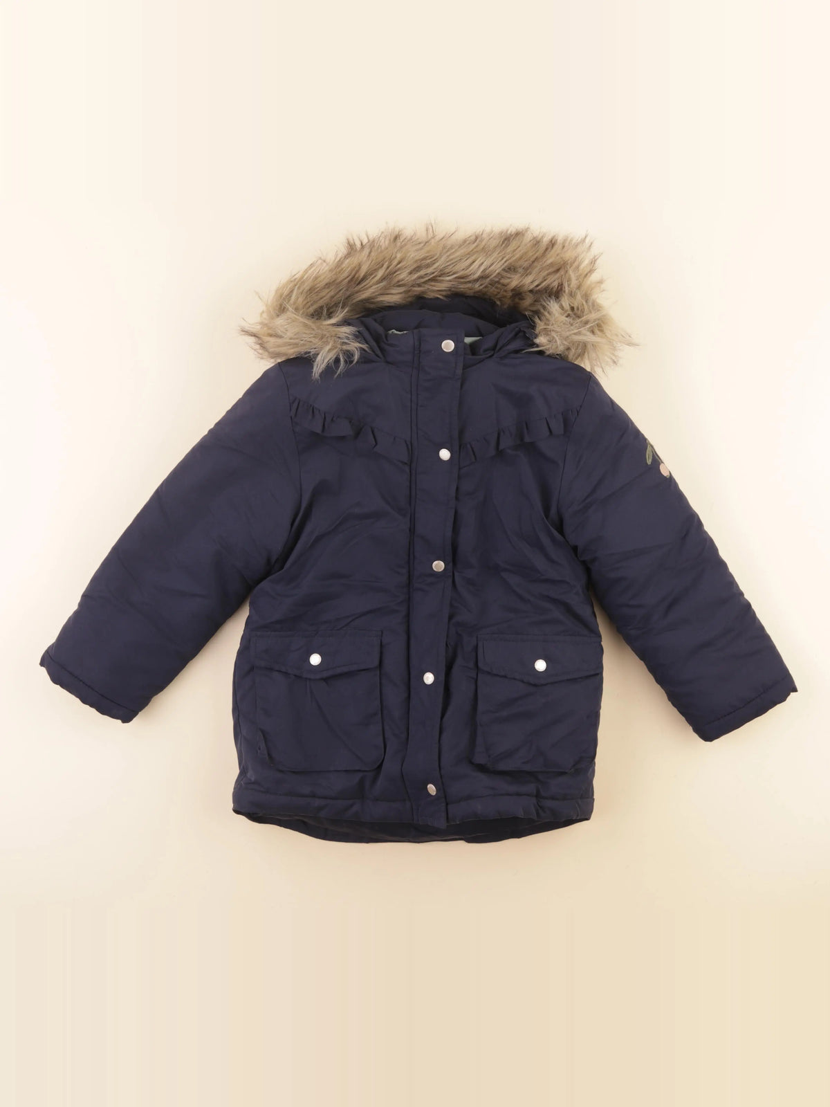 Vertbaudet - manteau doublure amovible bleu - 6 ans