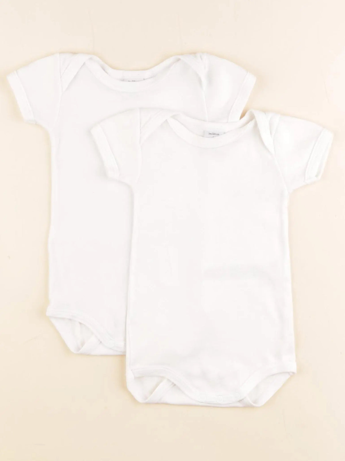 Petit Bateau - lot de 2 bodies en coton blanc - 3 mois