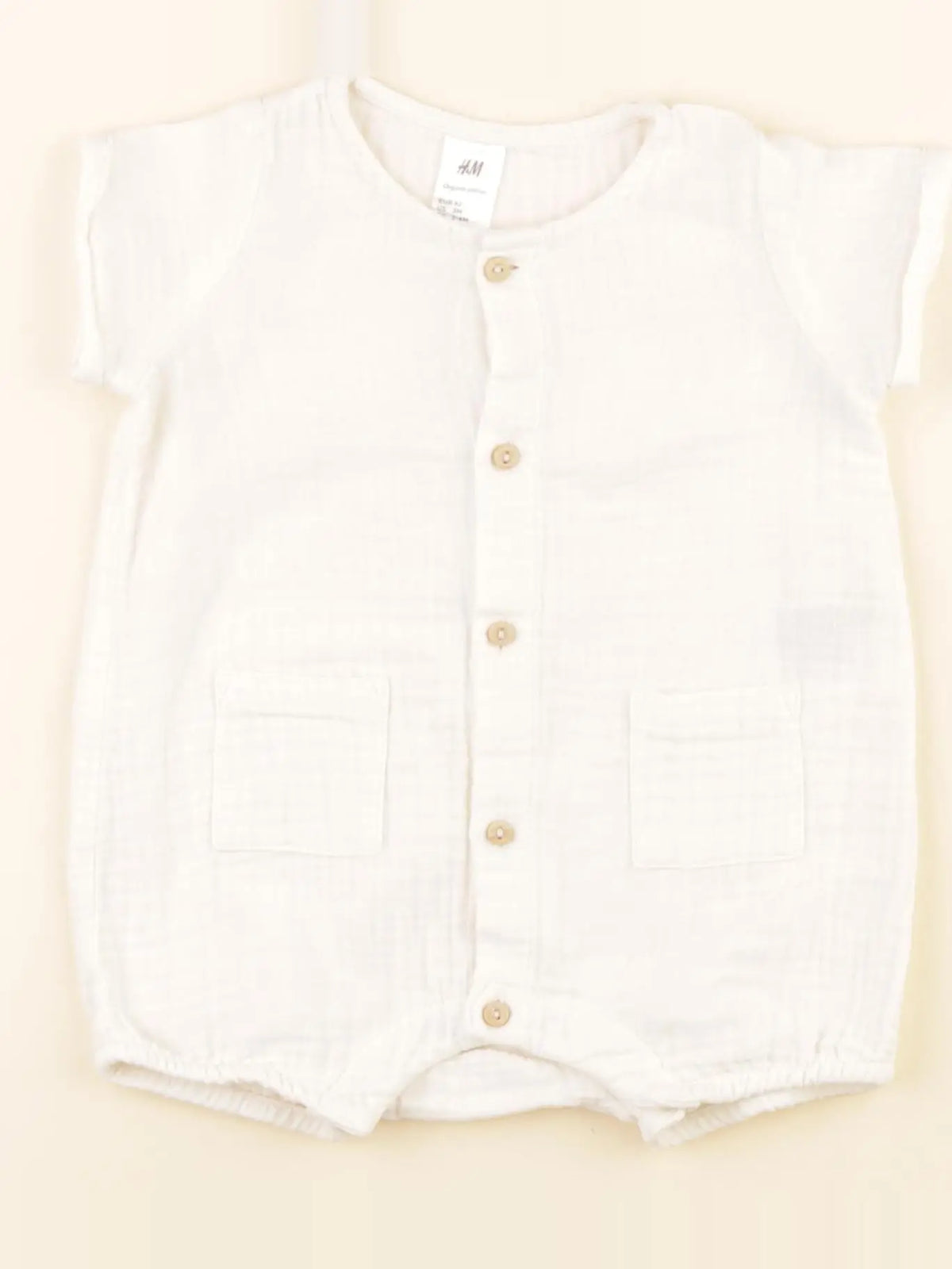 H&M - combinaison beige - 2/4 mois